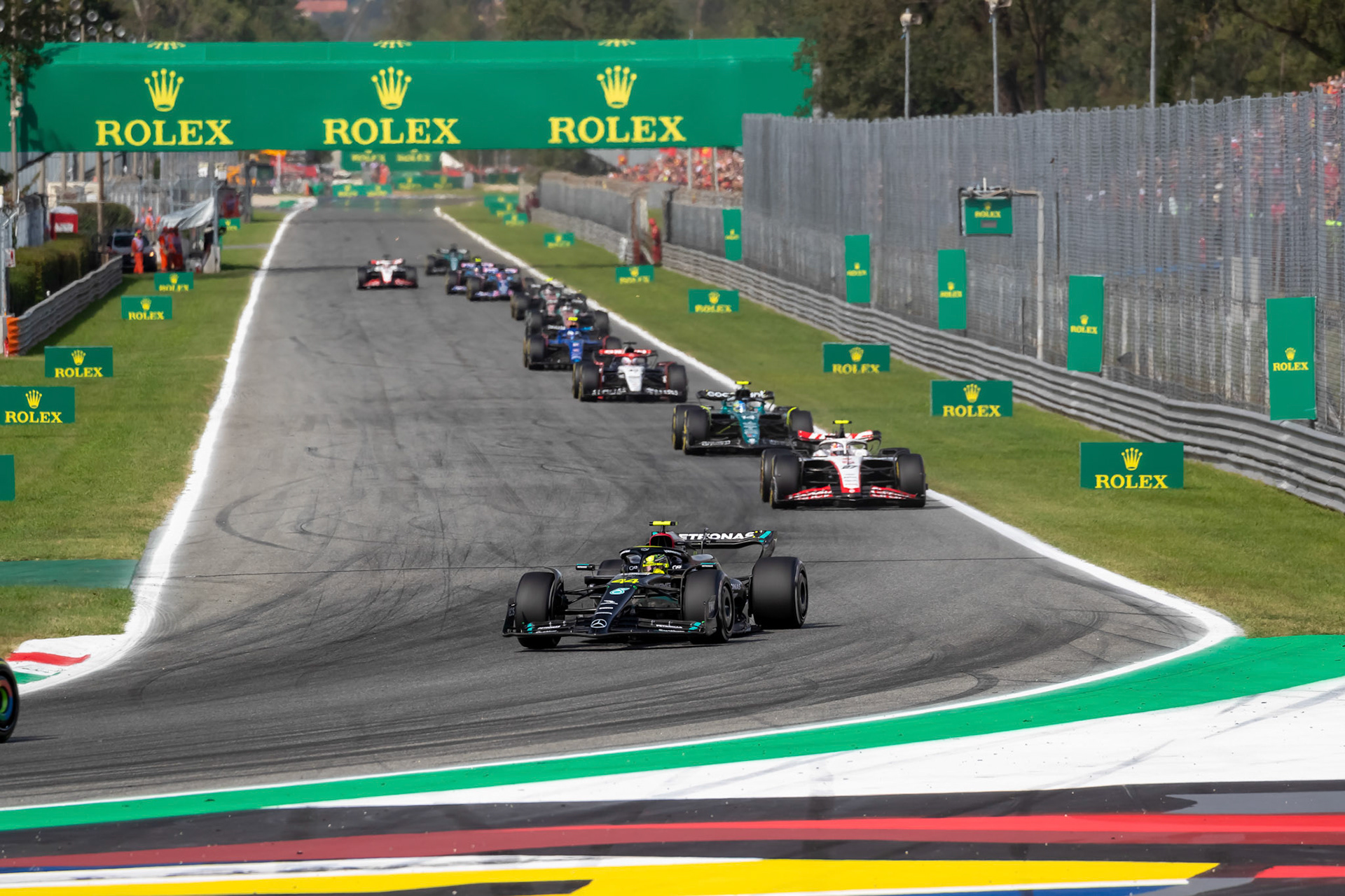 Lewis Hamilton (GBR) Mercedes AMG F1 Team; Formel 1 GP Italien / Monza. Sonntag, 03.09.2023
