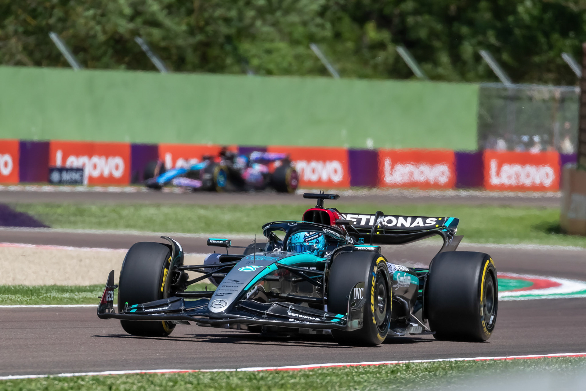 George Russell #63, Mercedes-AMG Petronas F1 Team; F1 GP Imola / Italien Freitag, 17.05.2024