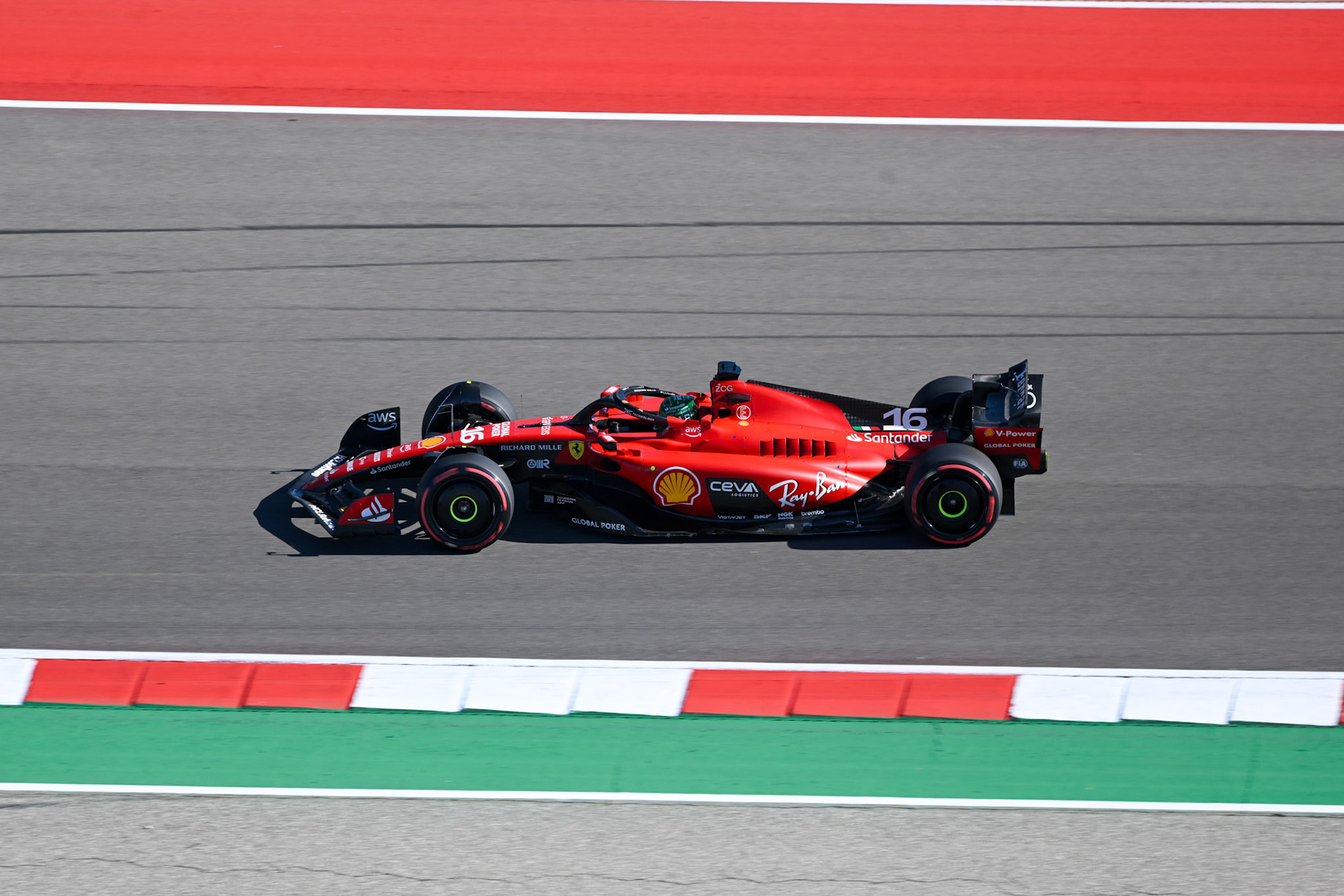 Charles Leclerc (MCO) Scuderia Ferrari;Formel 1 GP USA Austin Texas. Samstag 21.10.2023