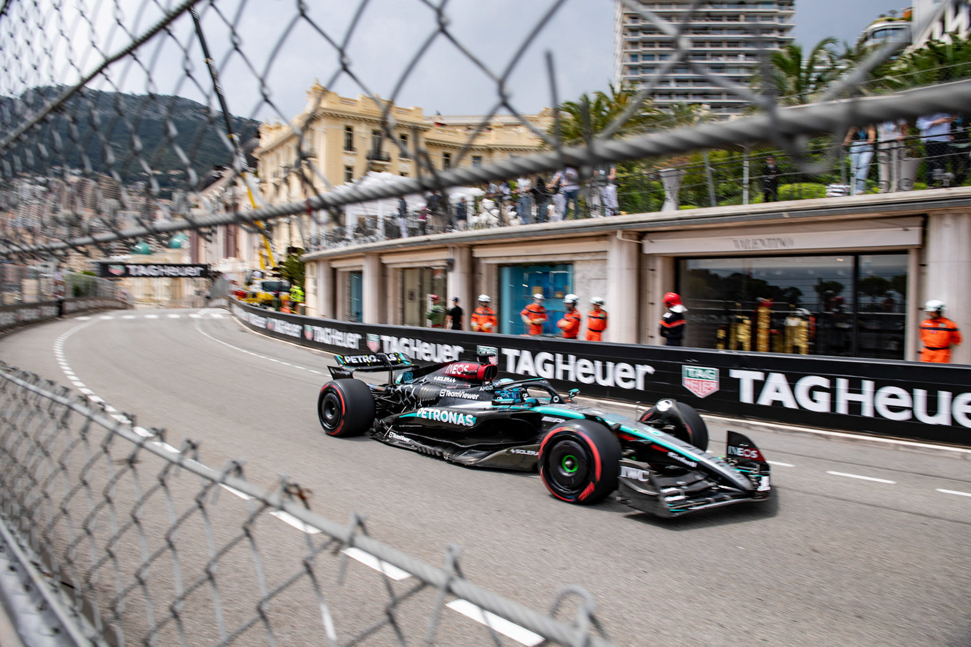George Russell #63, Mercedes-AMG Petronas F1 Team; Formel1 GP Monaco Freitag, 24.05.2024
