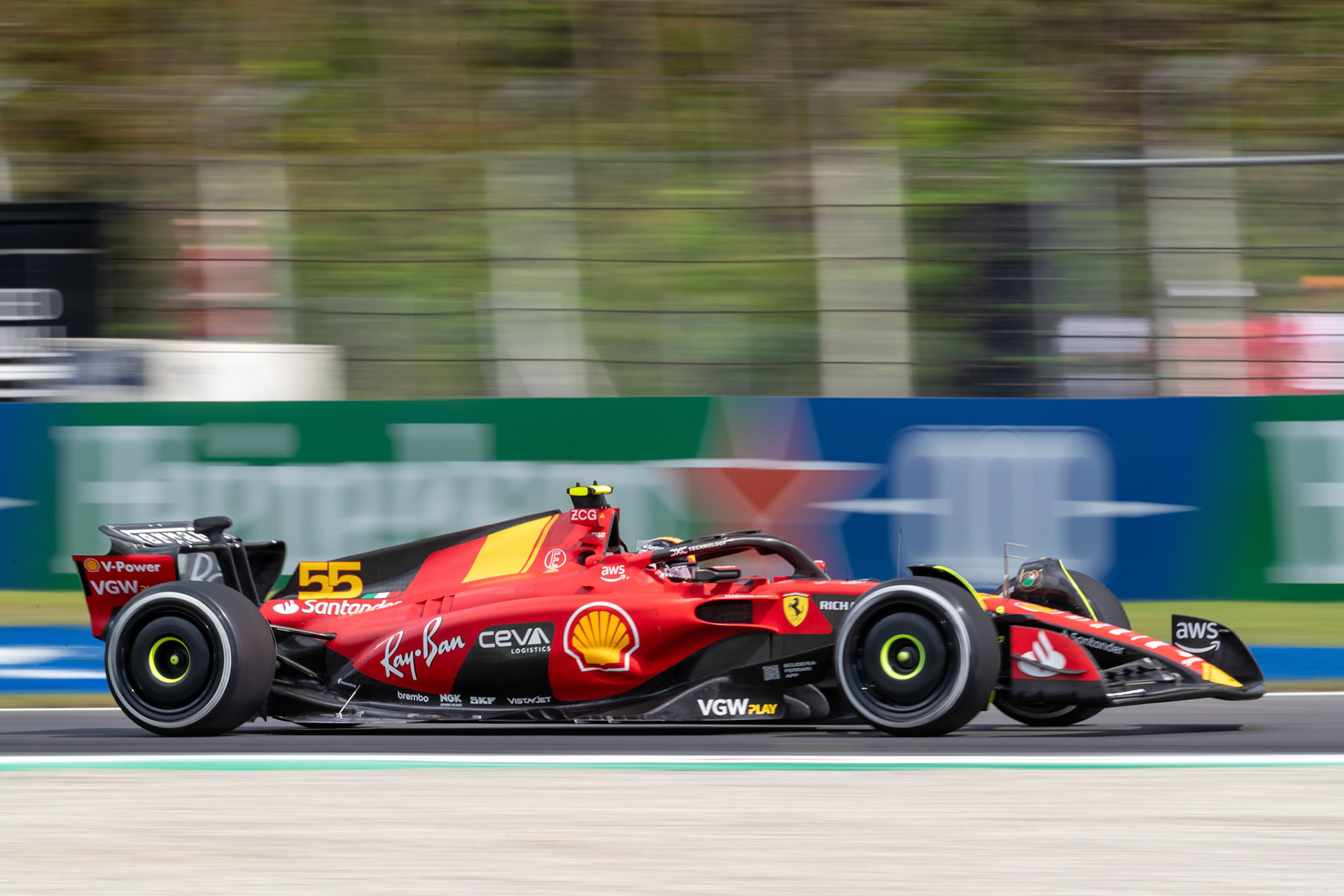 Carlos Sainz (ESP) Scuderia Ferrari; Formel 1 GP Italien / Monza. Freitag, 01.09.2023
