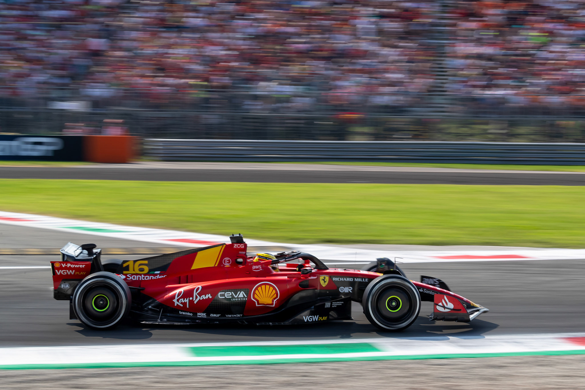 Charles Leclerc (MCO) Scuderia Ferrari;Formel 1 GP Italien / Monza. Samstag, 02.09.2023