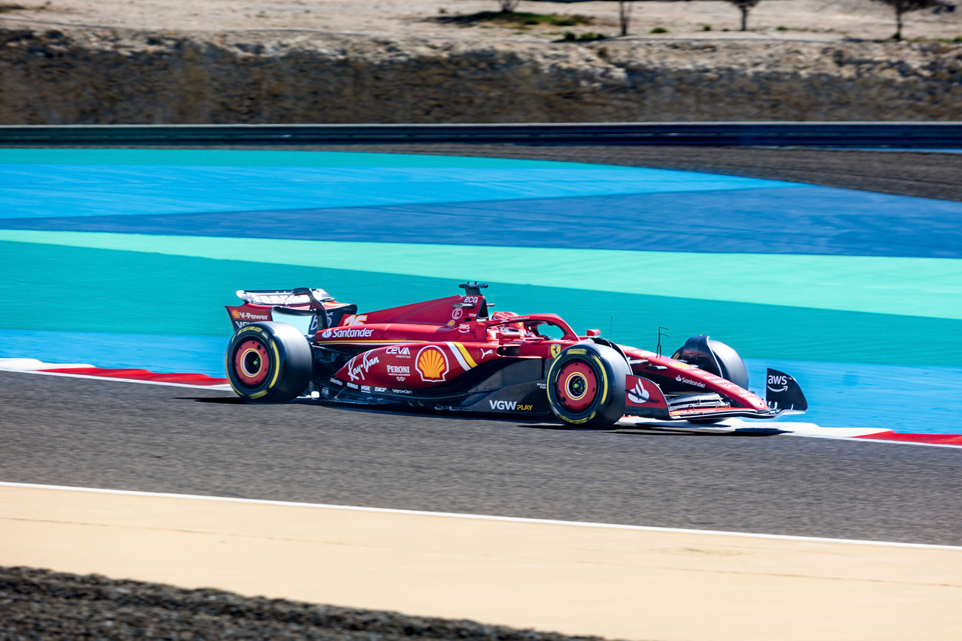 Charles Leclerc #16, Scuderia Ferrari; Formel 1 Pre-Season Tests Bahrain. Mittwoch, 21.02.2024