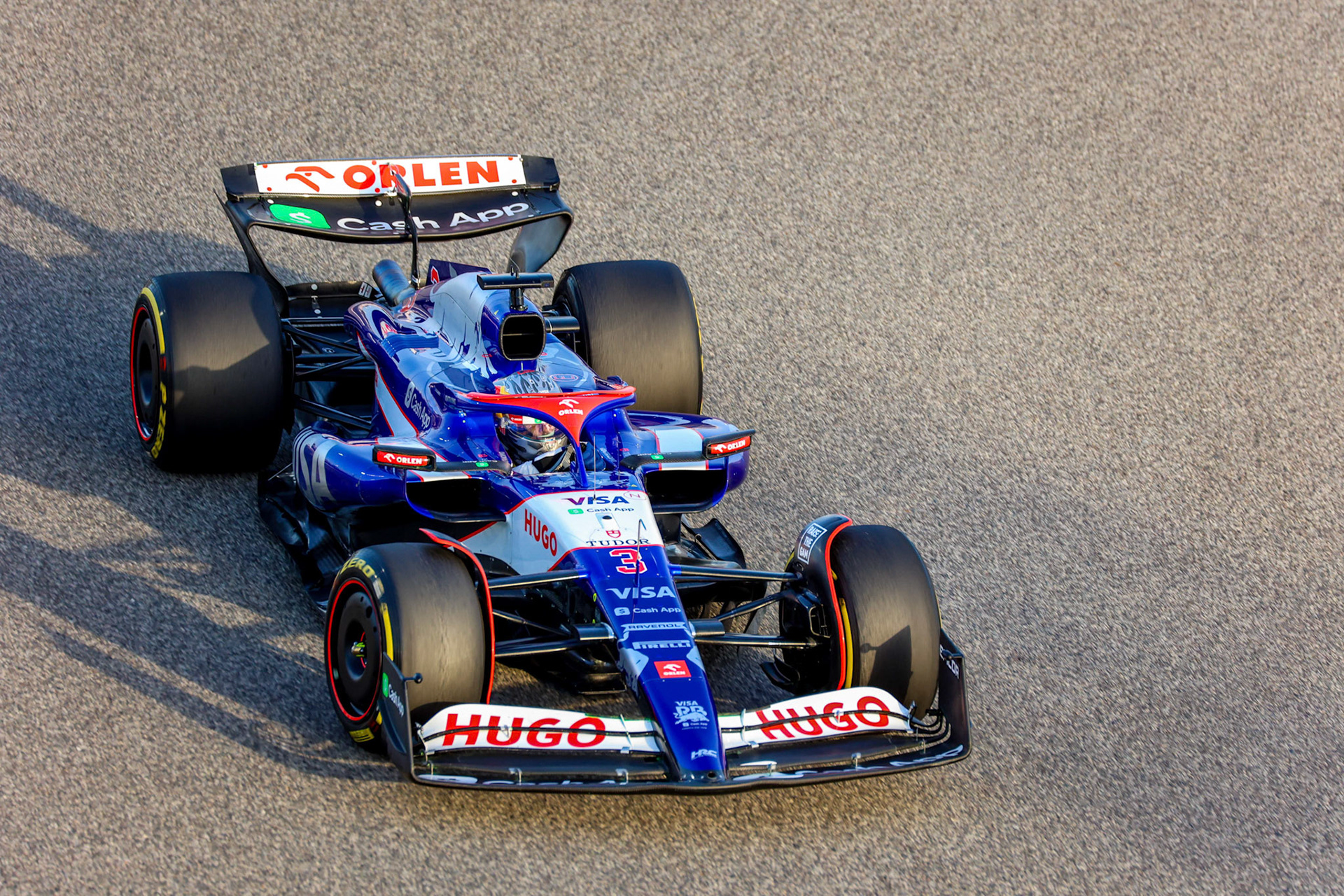 Daniel Ricciardo, #3, Visa Cash App RB Formula One Team; Formel 1 Pre-Season Tests Bahrain. Donnerstag, 22.02.2024