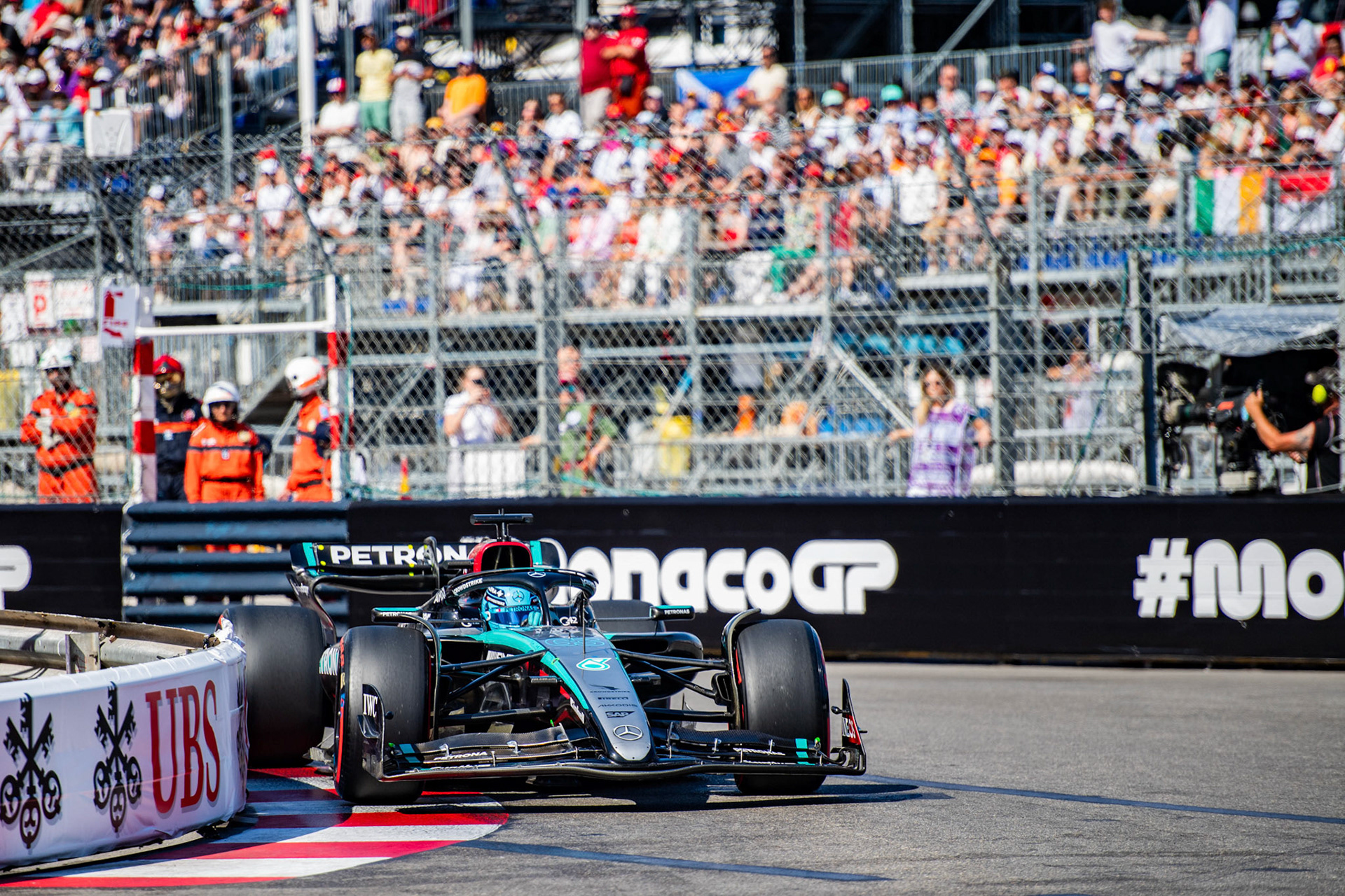 George Russell #63, Mercedes-AMG Petronas F1 Team; Formel1 GP Monaco Samstag, 25.05.2024