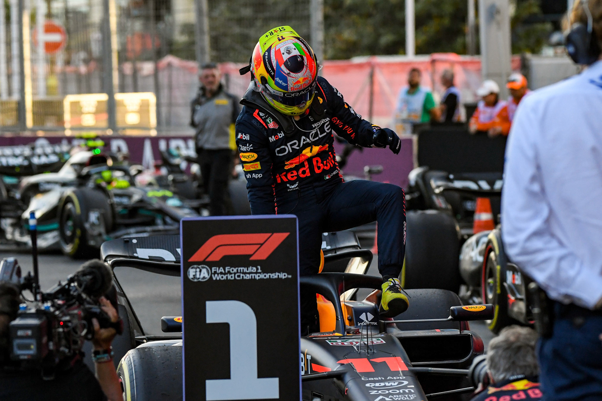 Sergio Perez (MEX) Red Bull Racing; Formel 1 GP Baku Azerbaijan. Samstag 29.04.2023