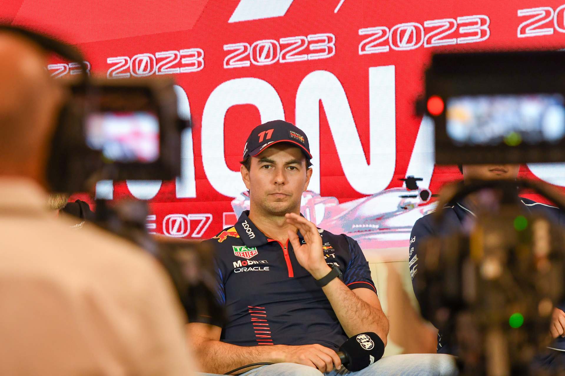 Sergio Perez (MEX) Red Bull Racing; Formel 1 GP Monaco. Donnerstag 25.05.2023