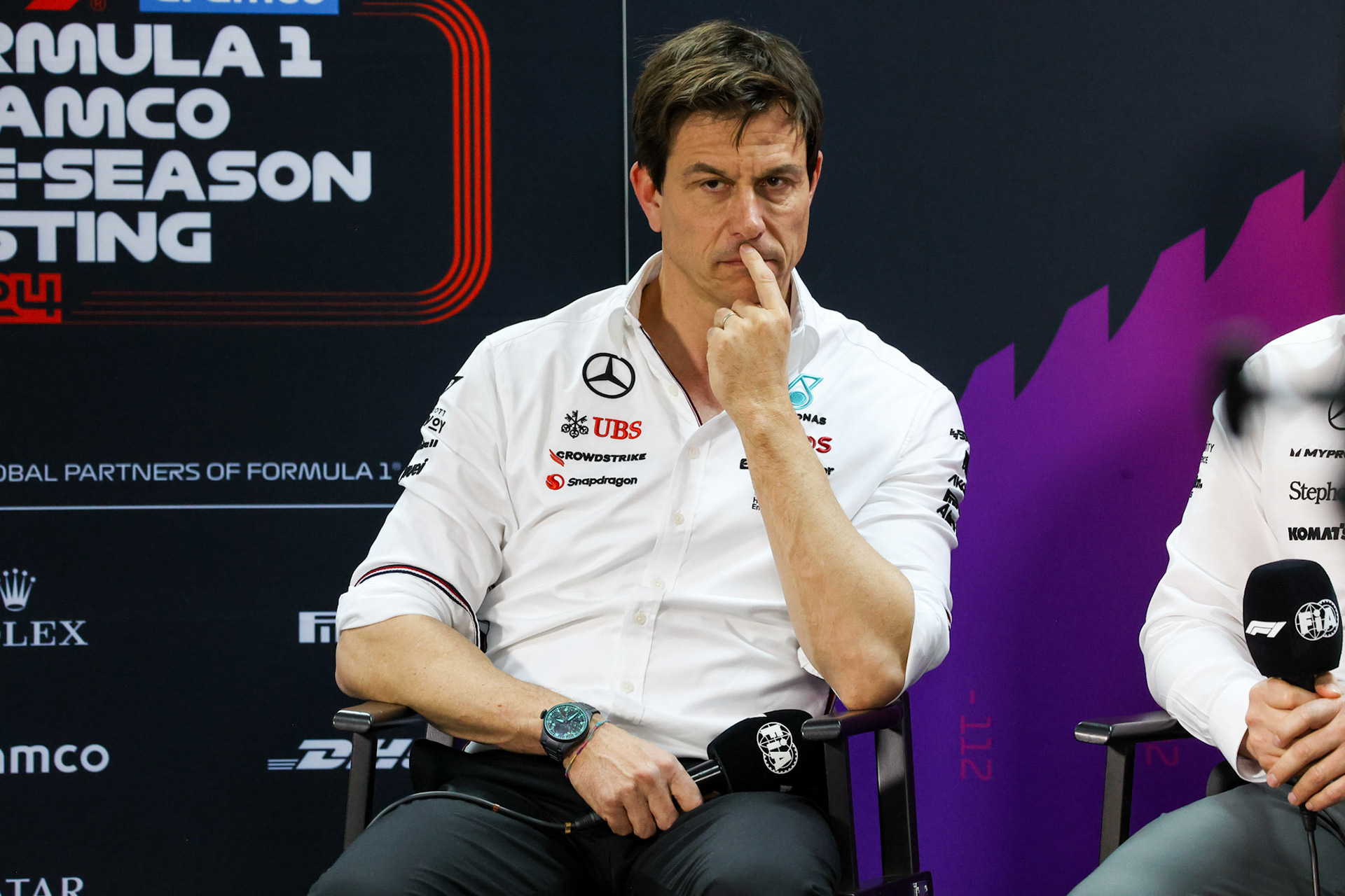 Toto Wolff, Teamchef Mercedes-AMG Petronas F1 Team; Formel 1 Pre-Season Tests Bahrain. Mittwoch, 21.02.2024