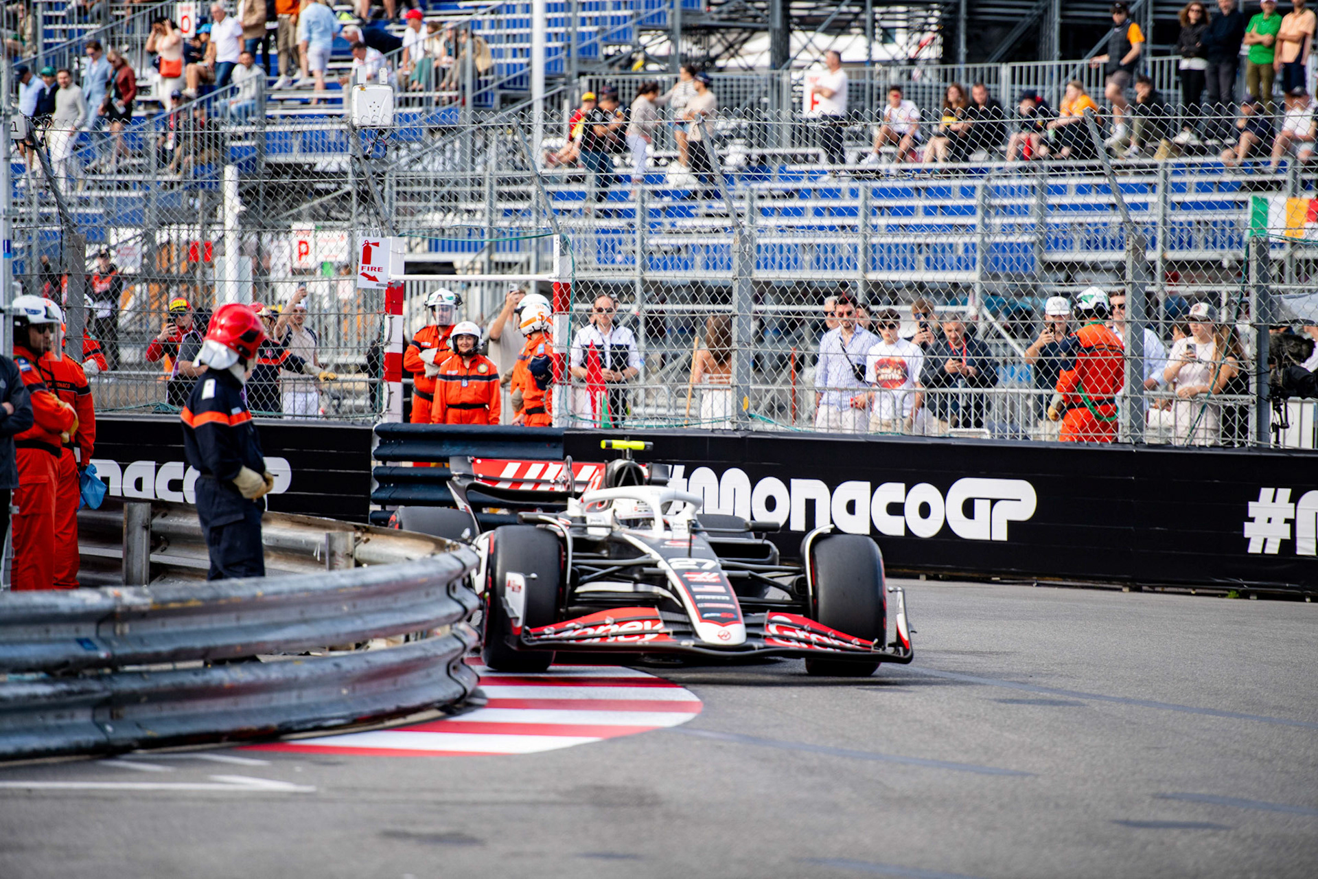 Nico Hülkenberg #27, MoneyGram Haas F1 Team; Formel1 GP Monaco Freitag, 24.05.2024