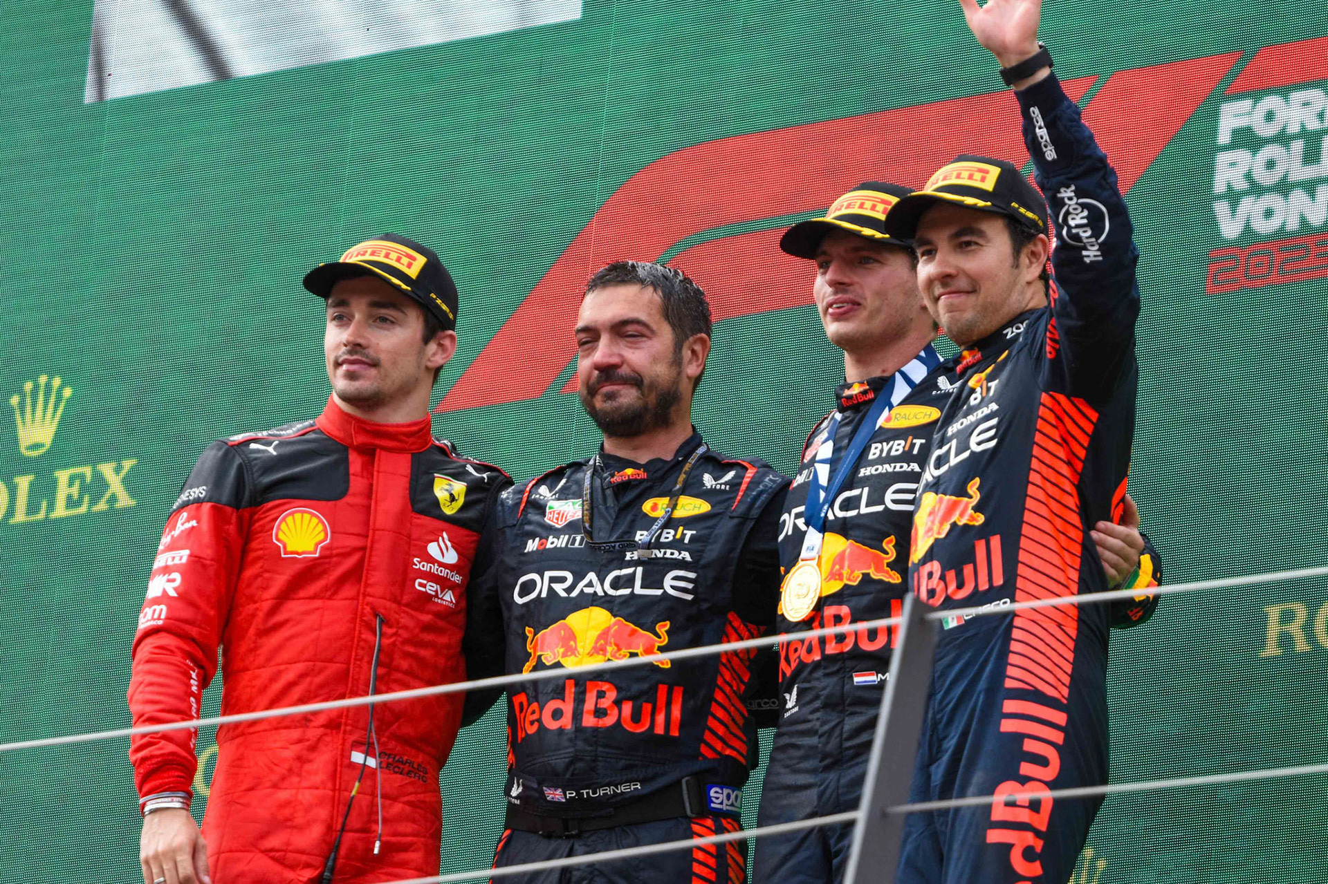 Siegerehrung, Podium; Formel 1 GP Austria / Österreich. Sonntag, 02.07.2023