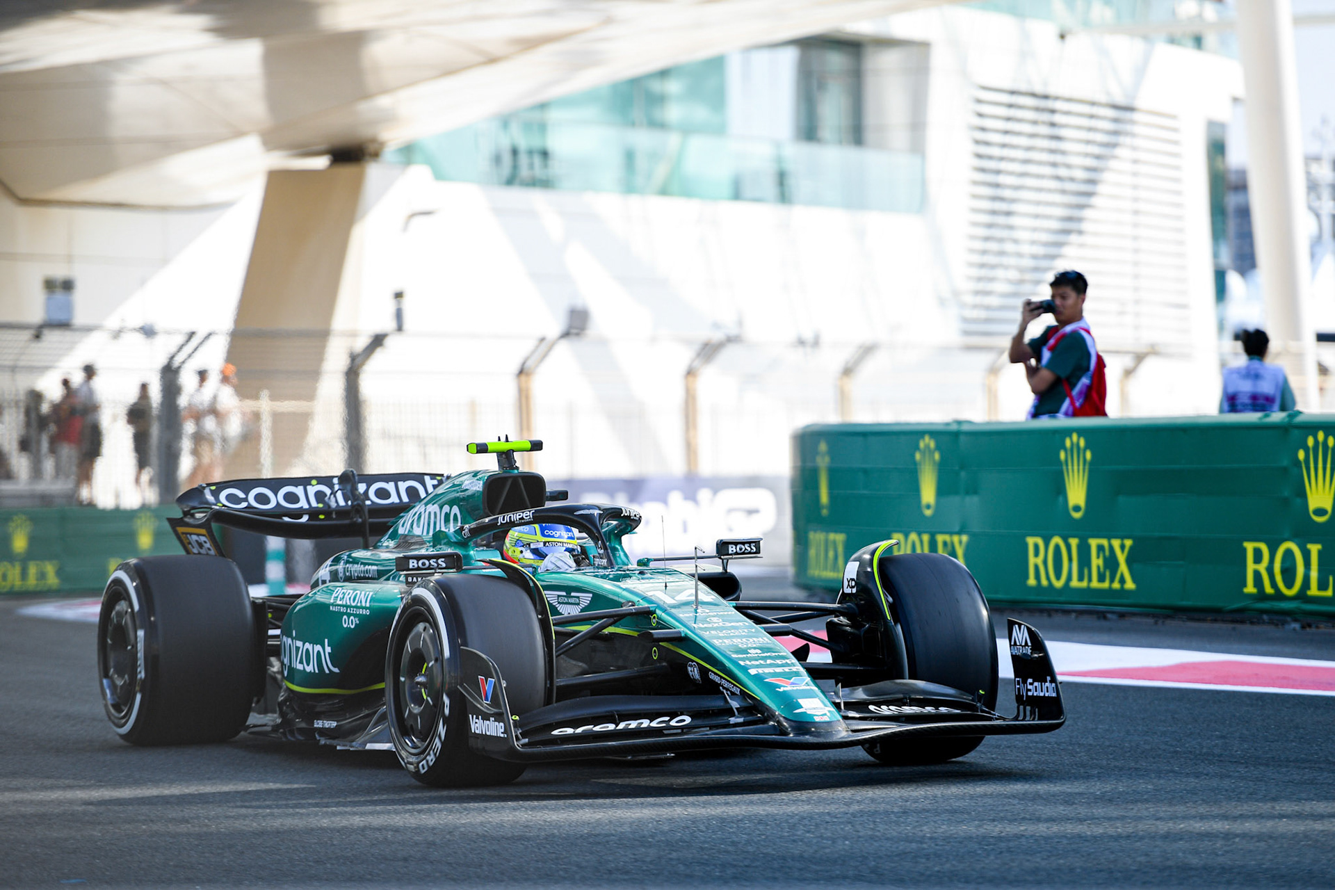 Fernando Alonso (ESP) Aston Martin Formula One Team; Formel 1 GP Abu Dhabi. Samstag 25.11.2023