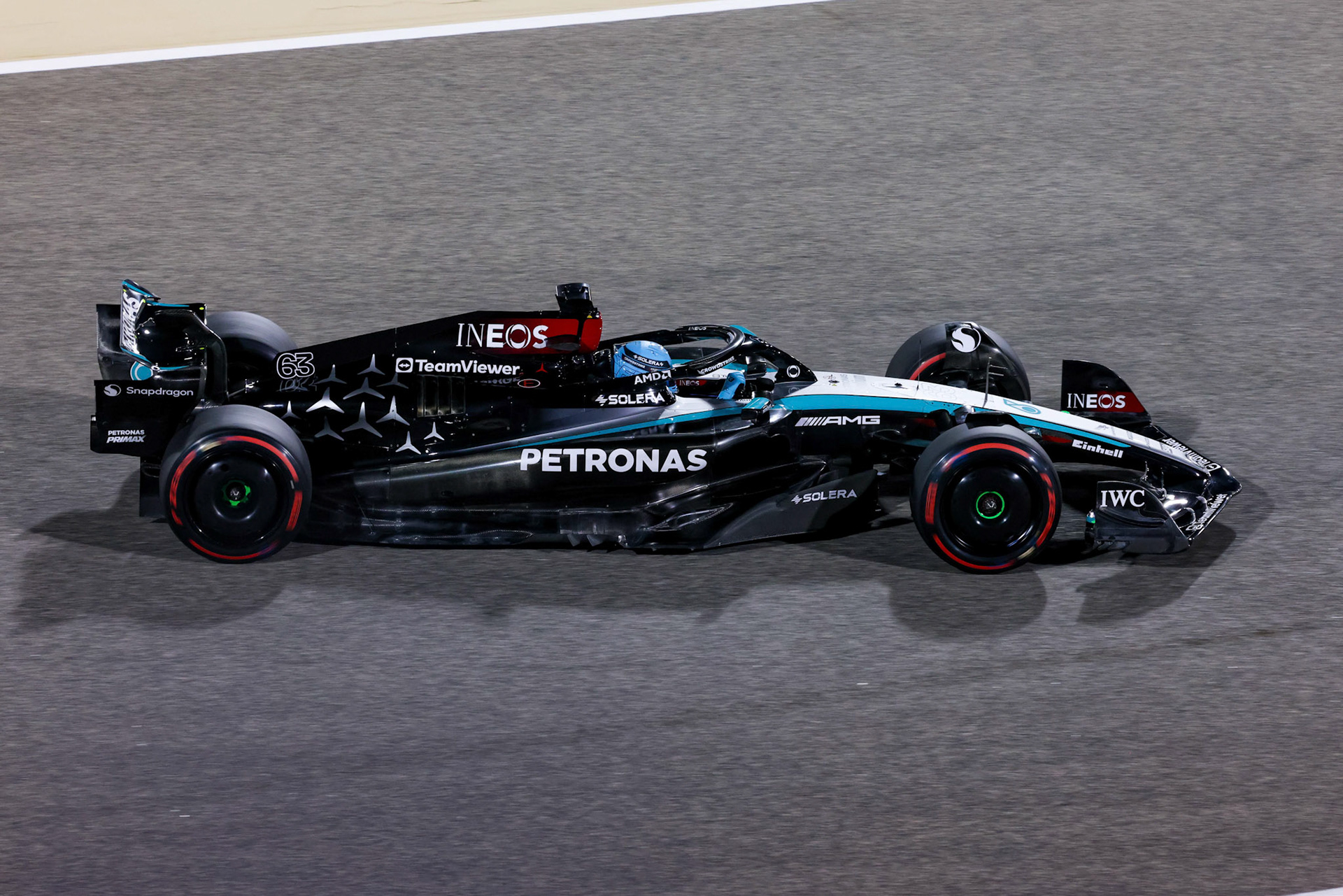 George Russell #63, Mercedes-AMG Petronas F1 Team; Formel 1 GP Bahrain. Freitag 01.03.2024