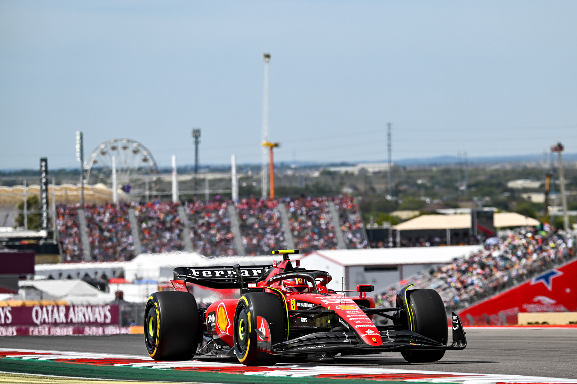 Carlos Sainz (ESP) Scuderia Ferrari; Formel 1 GP USA Austin Texas. Samstag 21.10.2023