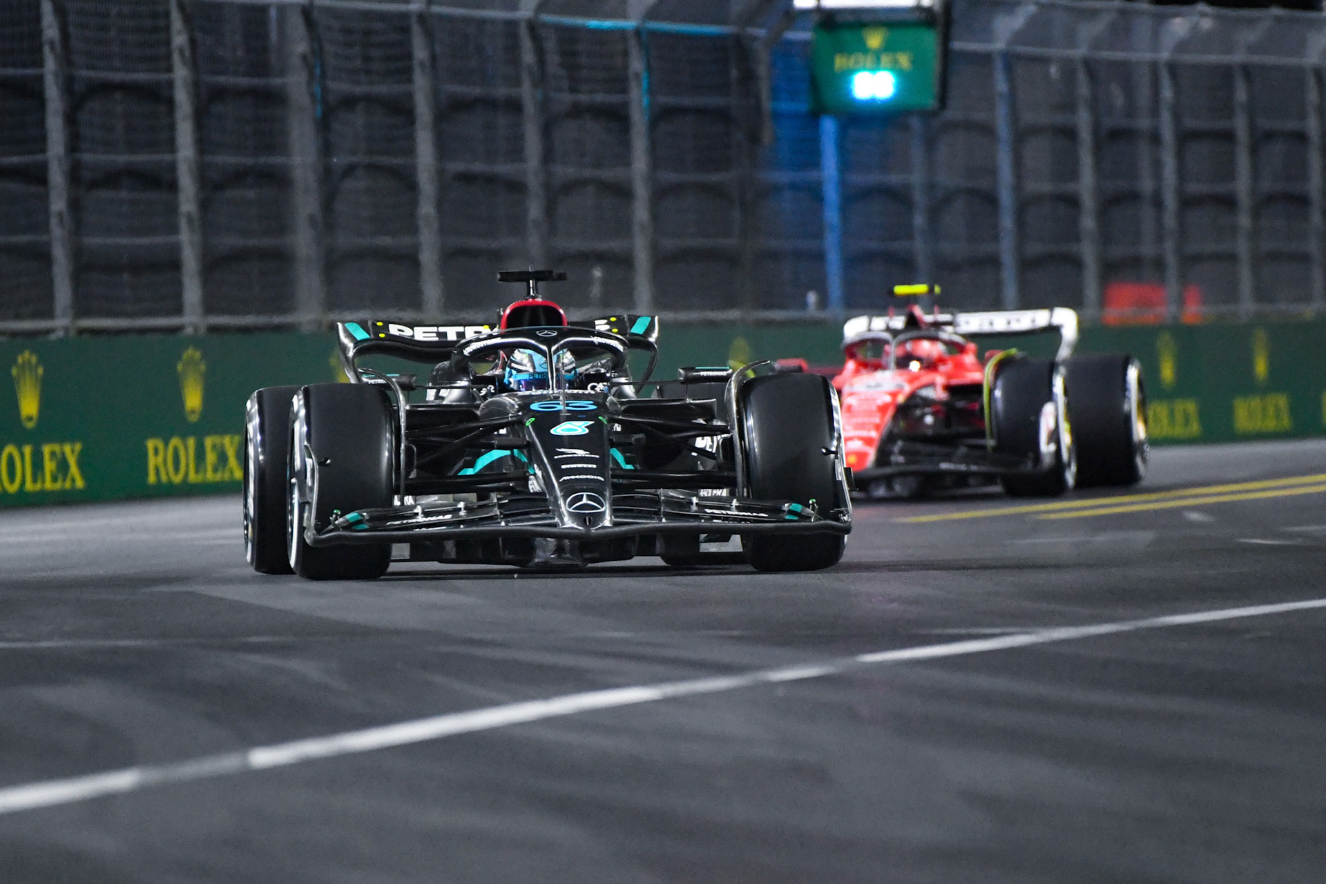 George Russell (GBR) Mercedes AMG F1 Team; Formel 1 GP USA Las Vegas. Sonntag 19.11.2023