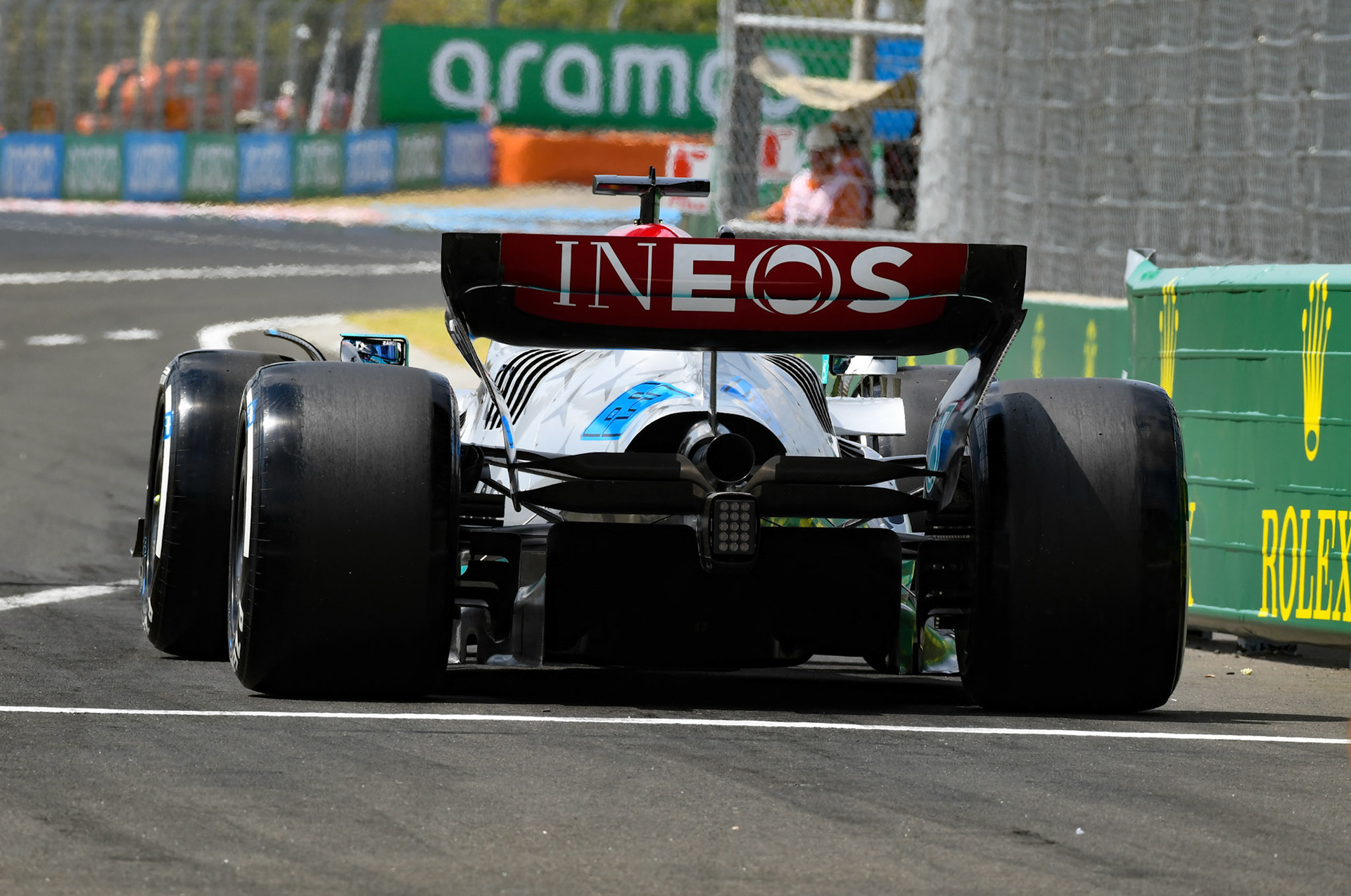George Russell (GBR) Merceds AMG Petronas F1 Team; Formel 1 Ungarn am 29.07.2022