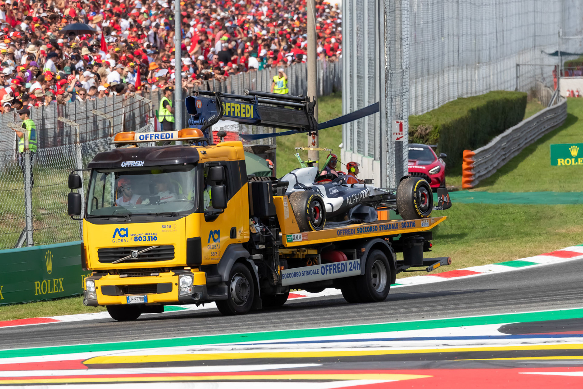 Der ausgefallene Yuki Tsunoda (JPN) Scuderia Alpha Tauri;Formel 1 GP Italien / Monza. Sonntag, 03.09.2023