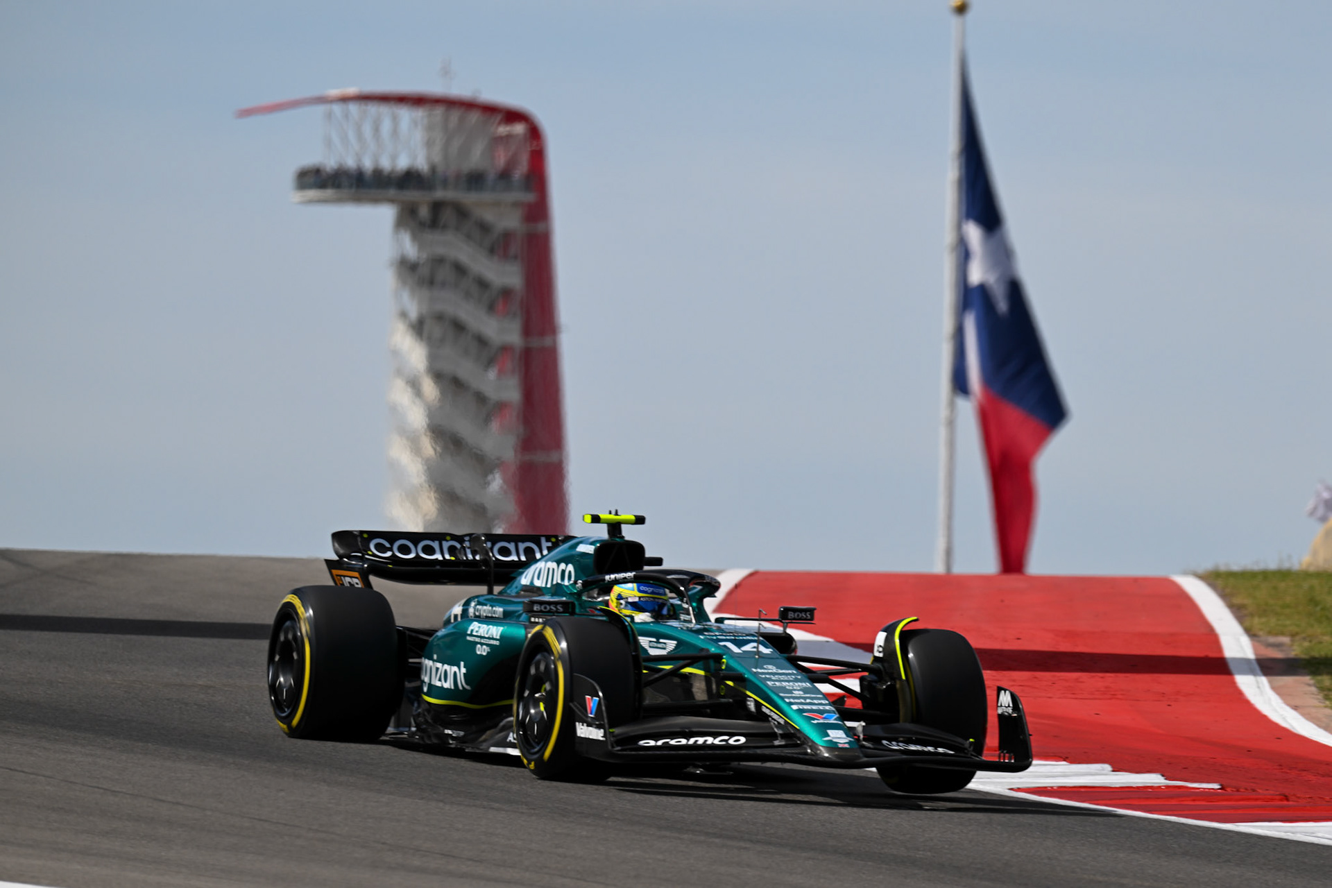 Fernando Alonso (ESP) Aston Martin Formula One Team; Formel 1 GP USA Austin Texas. Samstag 21.10.2023