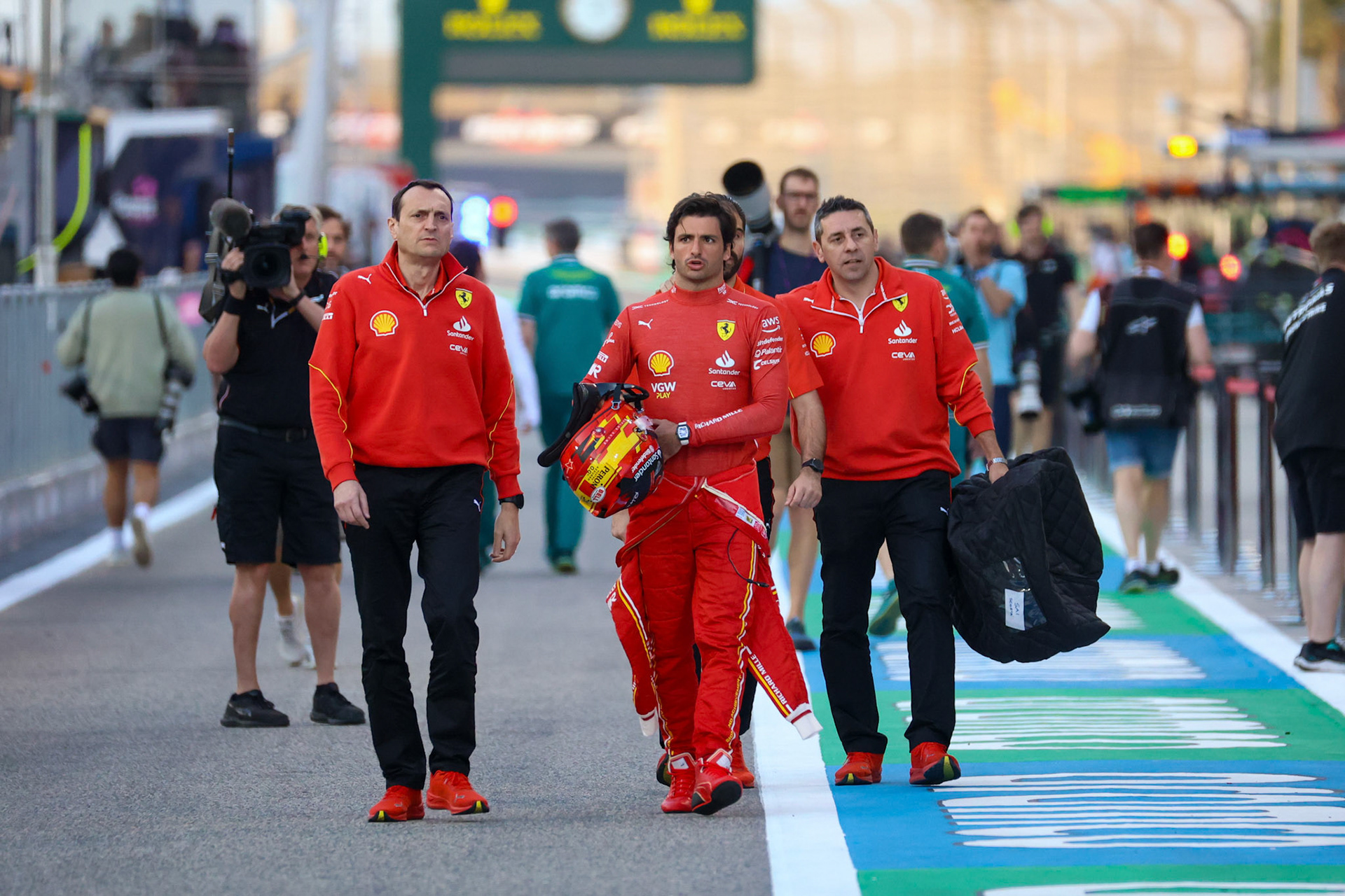 Carlos Sainz #55, Scuderia Ferrari; Formel 1 GP Bahrain. Mittwoch 28.02.2024