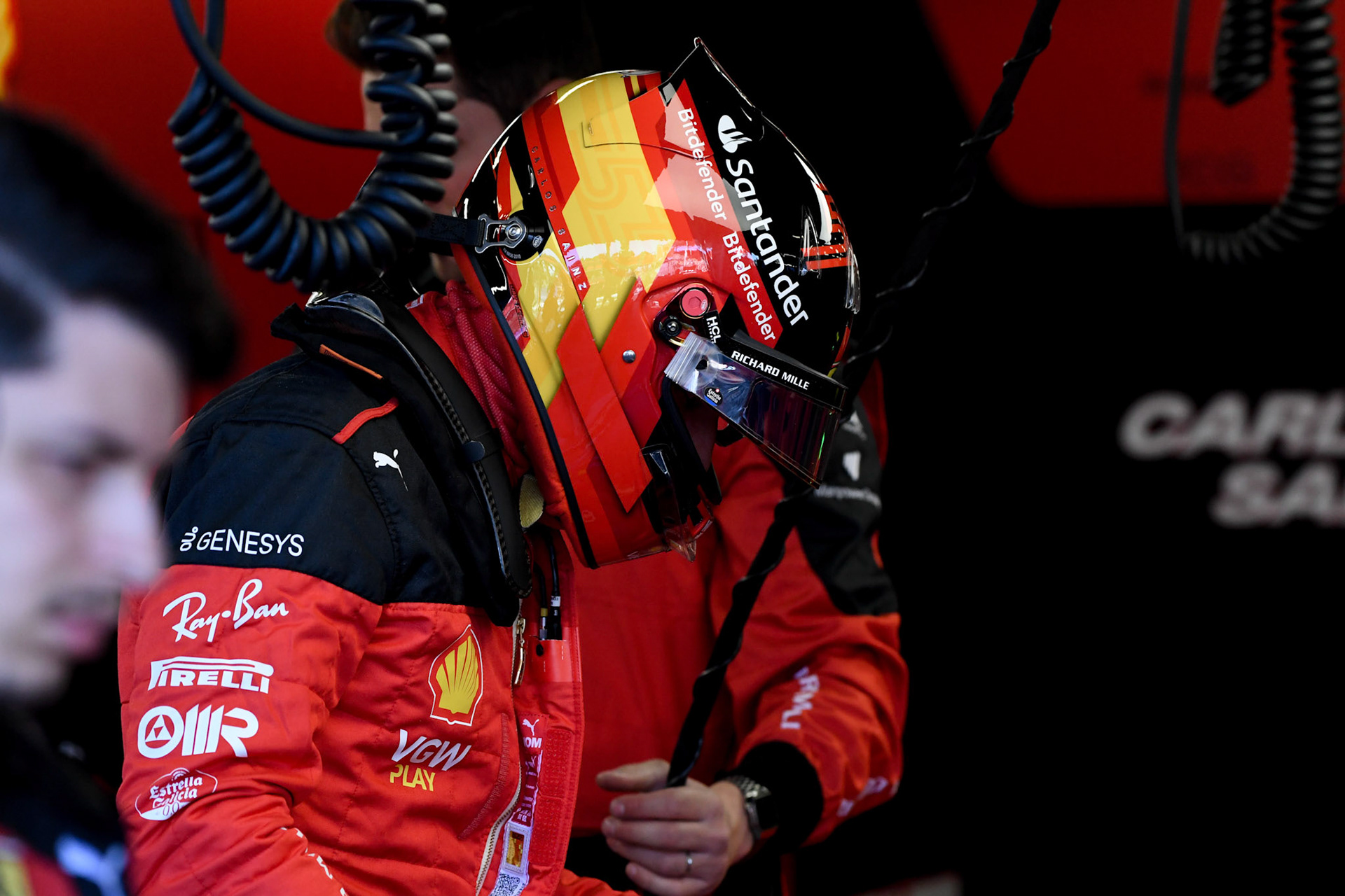 Carlos Sainz (ESP) Scuderia Ferrari; Formel 1 GP Baku Azerbaijan. Samstag 29.04.2023