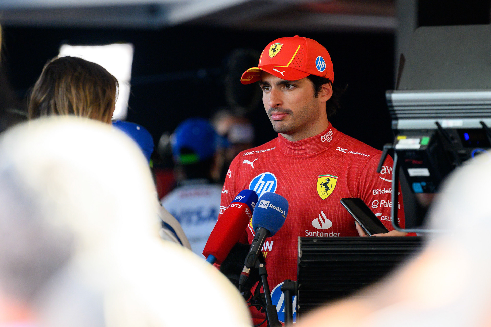 Carlos Sainz #55, Scuderia Ferrari im Interview; F1 GP Imola / Italien Samstag, 18.05.2024