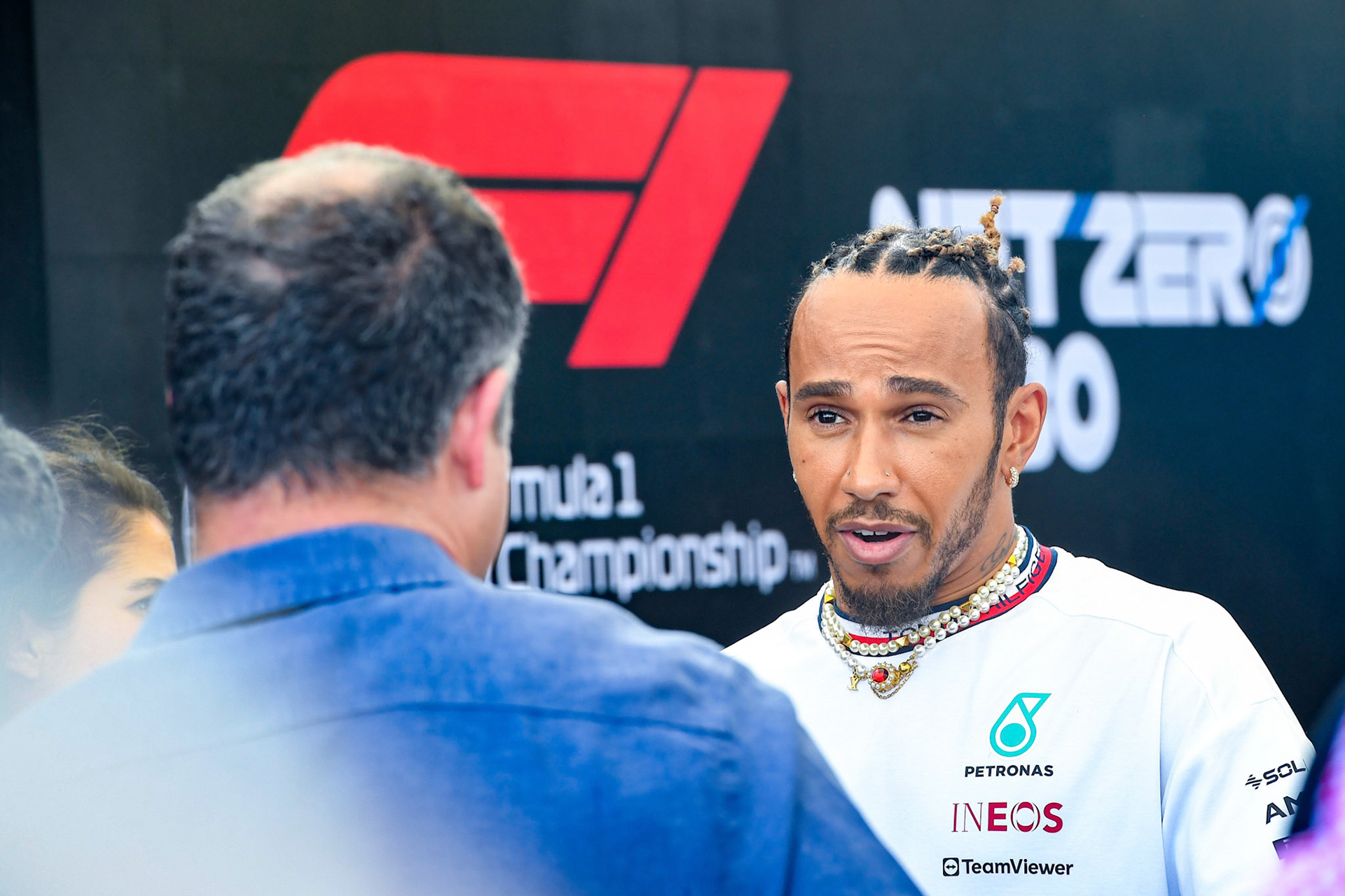 Lewis Hamilton (GBR) Mercedes AMG F1 Team; Formel 1 GP Abu Dhabi. Donnerstag 23.11.2023