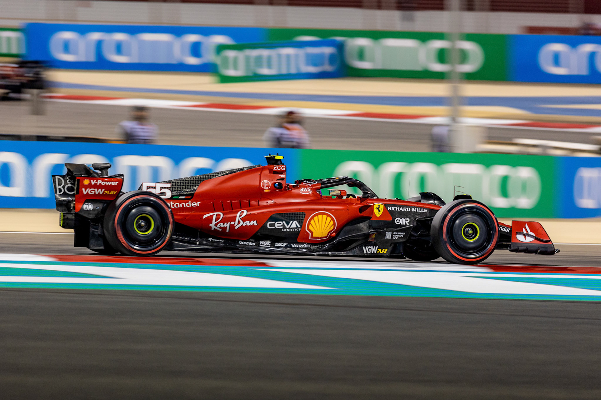 Carlos Sainz (ESP) Scuderia Ferrari; Formel 1 GP Bahrain. Samstag 04.03.2023