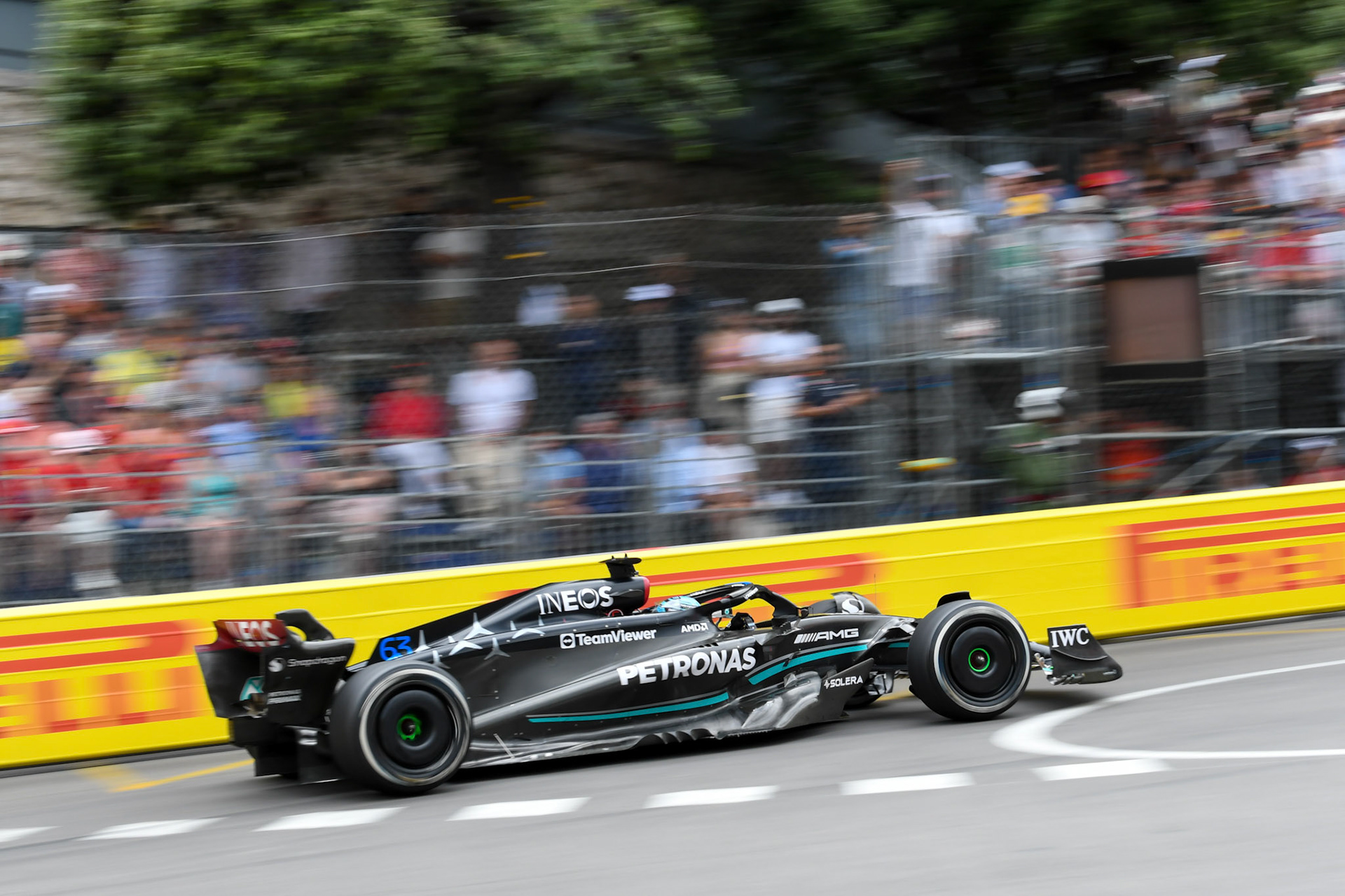 George Russell (GBR) Mercedes AMG F1 Team; Formel 1 GP Monaco. Sonntag 28.05.2023
