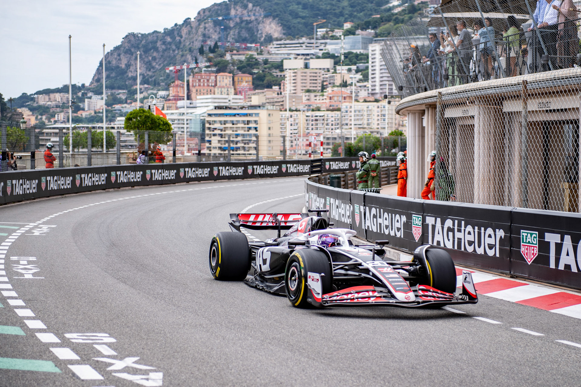 Kevin Magnussen #20, MoneyGram Haas F1 Team; Formel1 GP Monaco Freitag, 24.05.2024