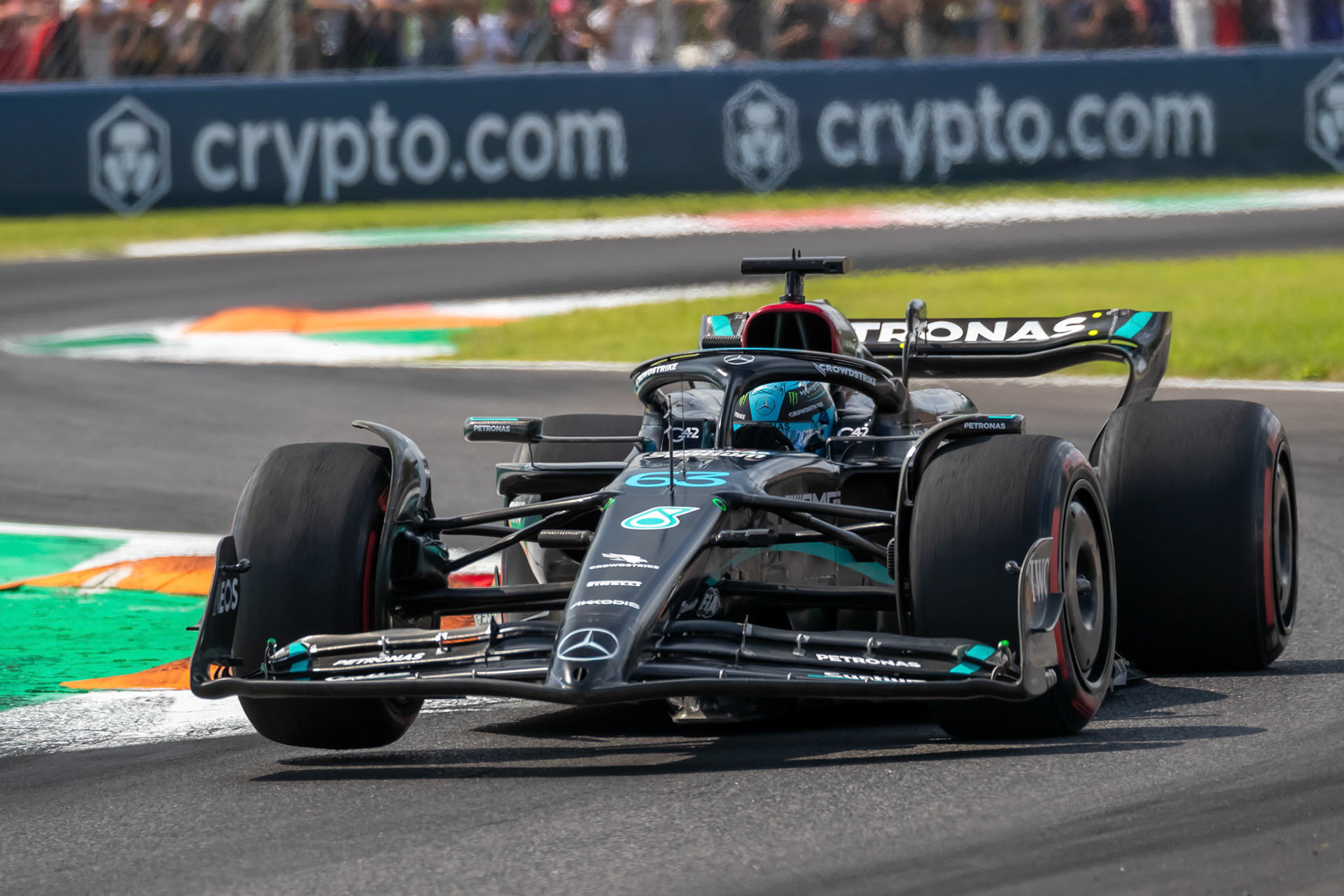 George Russell (GBR) Mercedes AMG F1 Team; Formel 1 GP Italien / Monza. Samstag, 02.09.2023