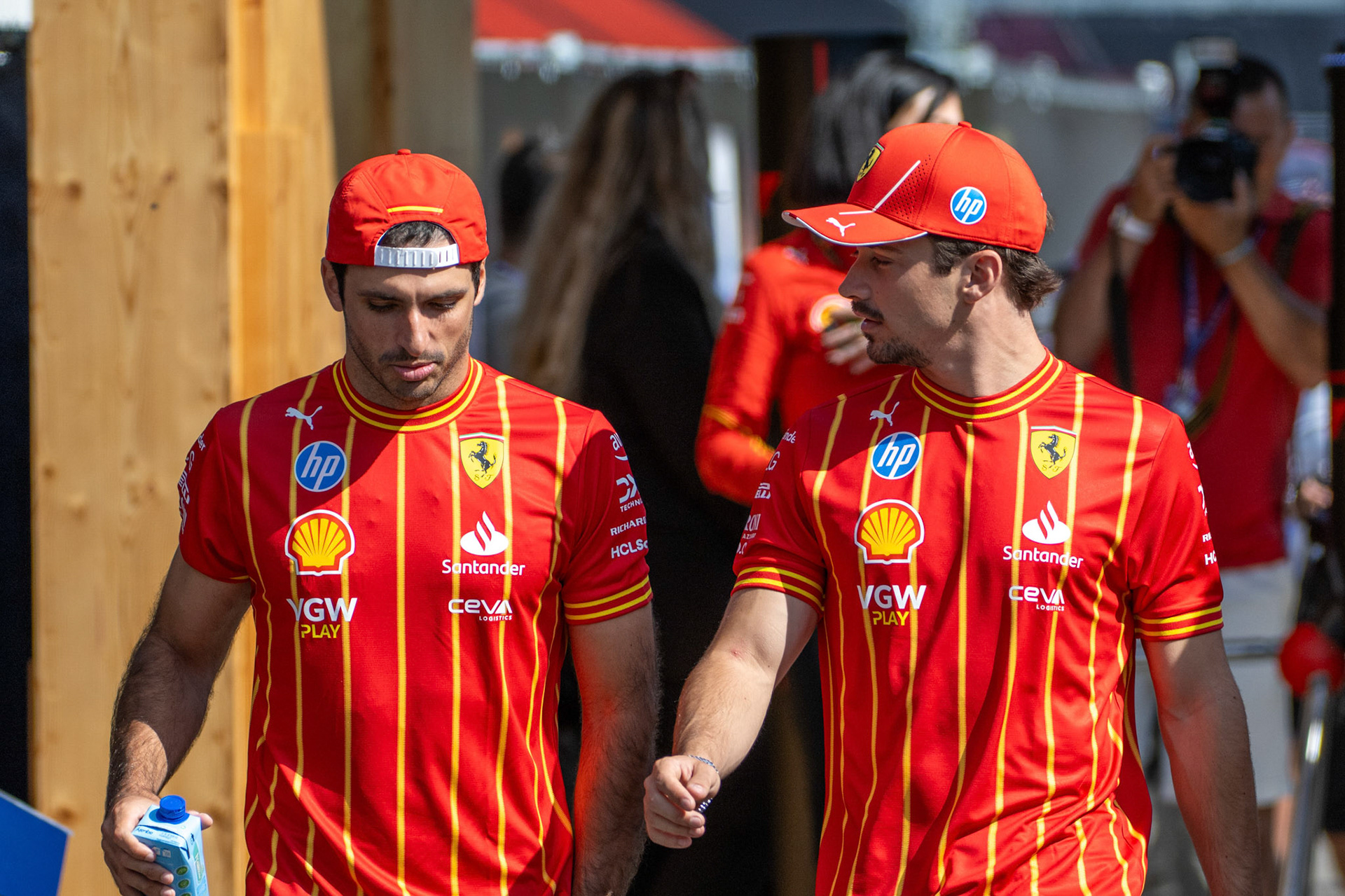 Charles Leclerc #16, Scuderia Ferrari und Carlos Sainz #55, Scuderia Ferrari;Formel 1 GP Austria / Österreich. Samstag, 29.06.2024