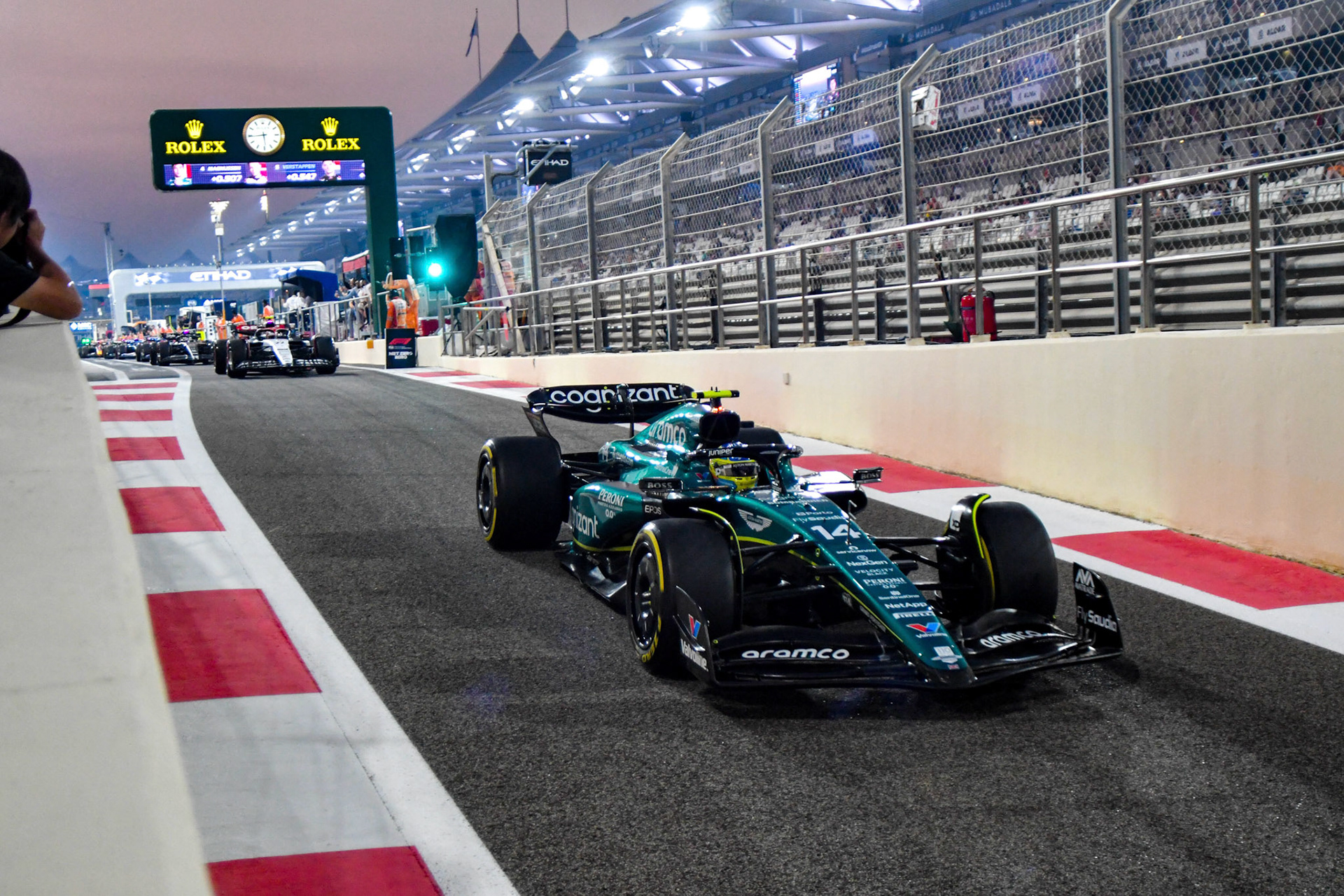 Fernando Alonso (ESP) Aston Martin Formula One Team; Formel 1 GP Abu Dhabi. Freitag 24.11.2023