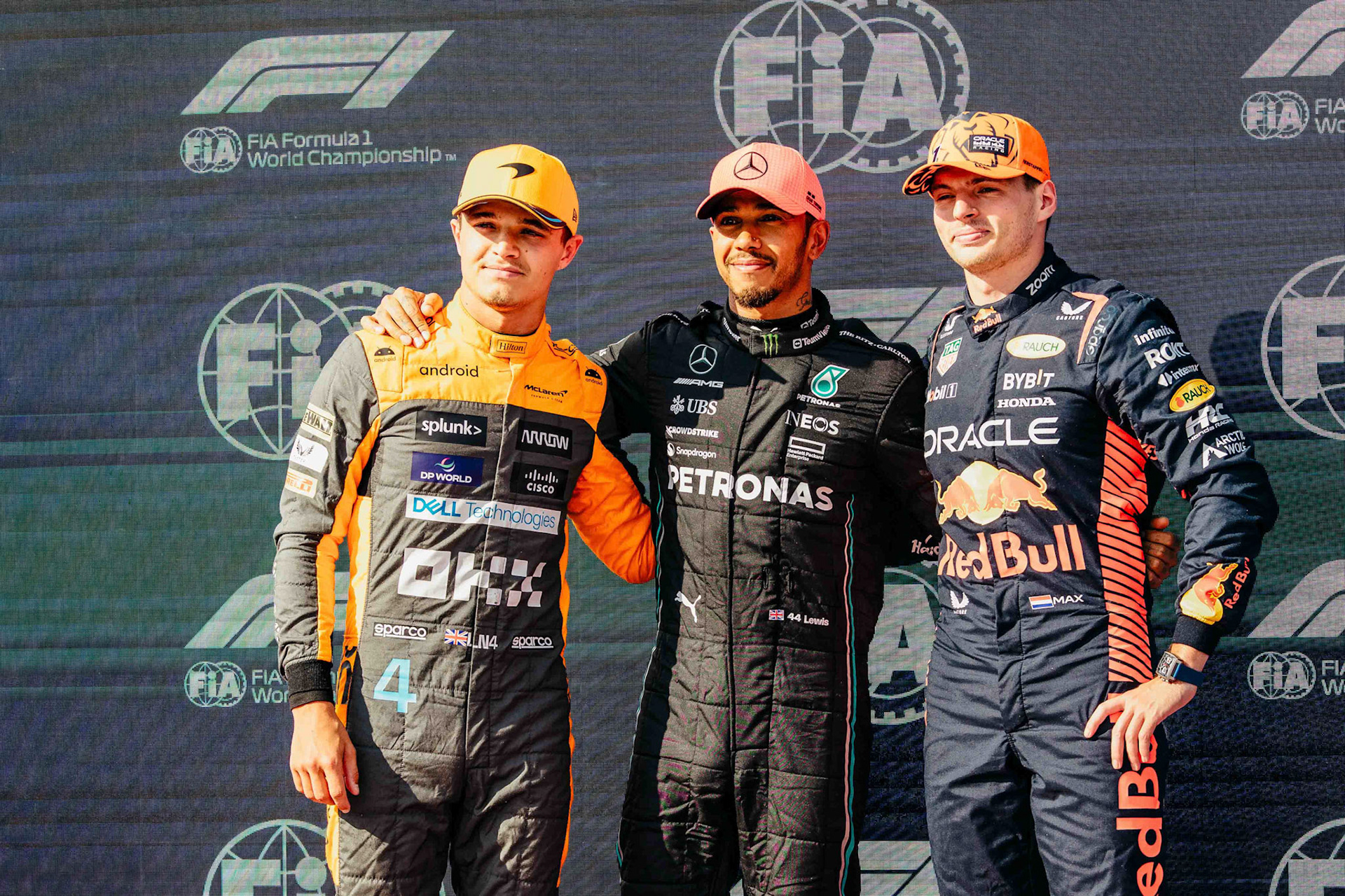 Max Verstappen, Lewis Hamilton, Lando Norris;Formel 1 GP Budapest / Ungarn. Samstag, 22.07.2023