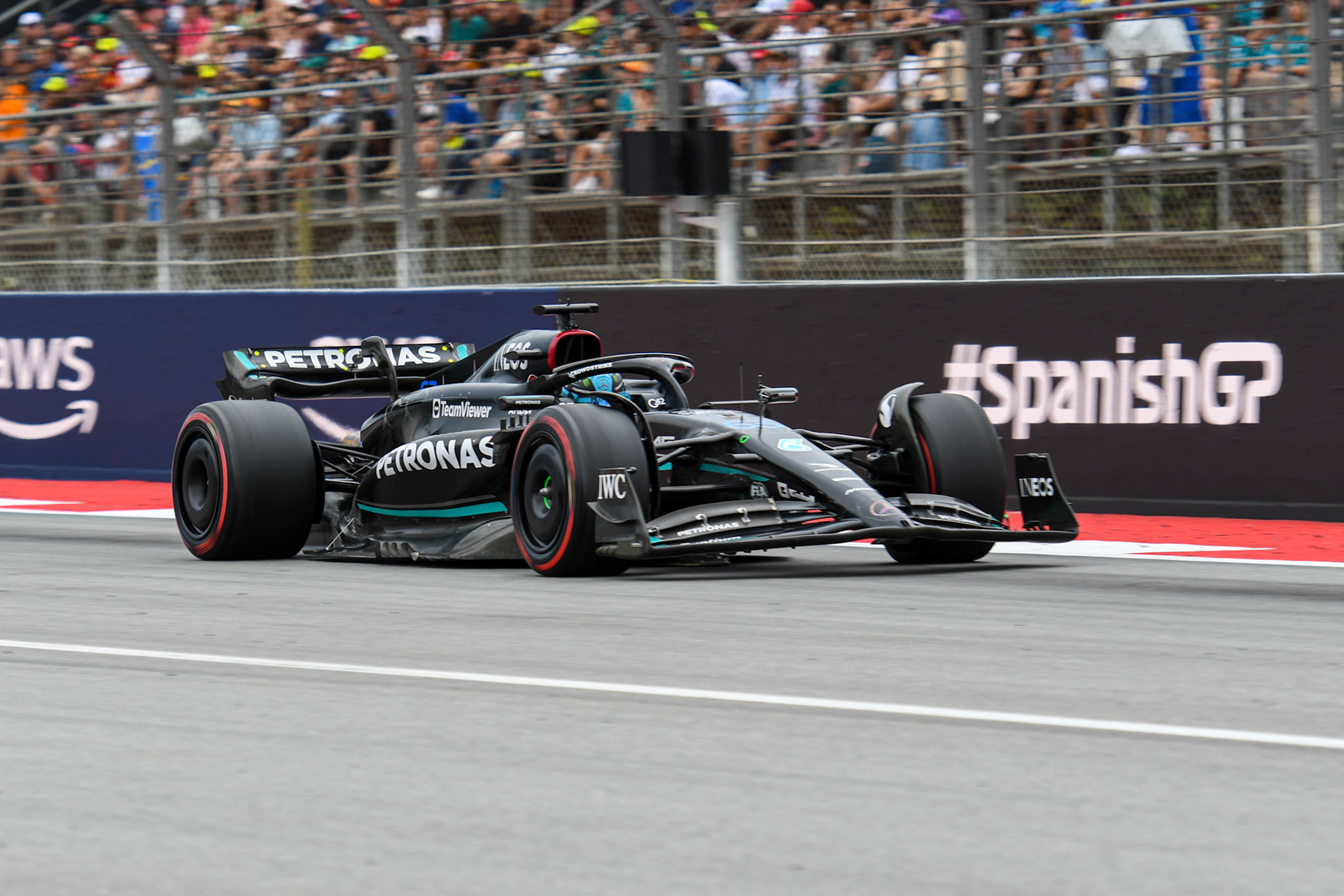 George Russell (GBR) Mercedes AMG F1 Team; Formel 1 GP Barcelona. Sonntag 04.06.2023