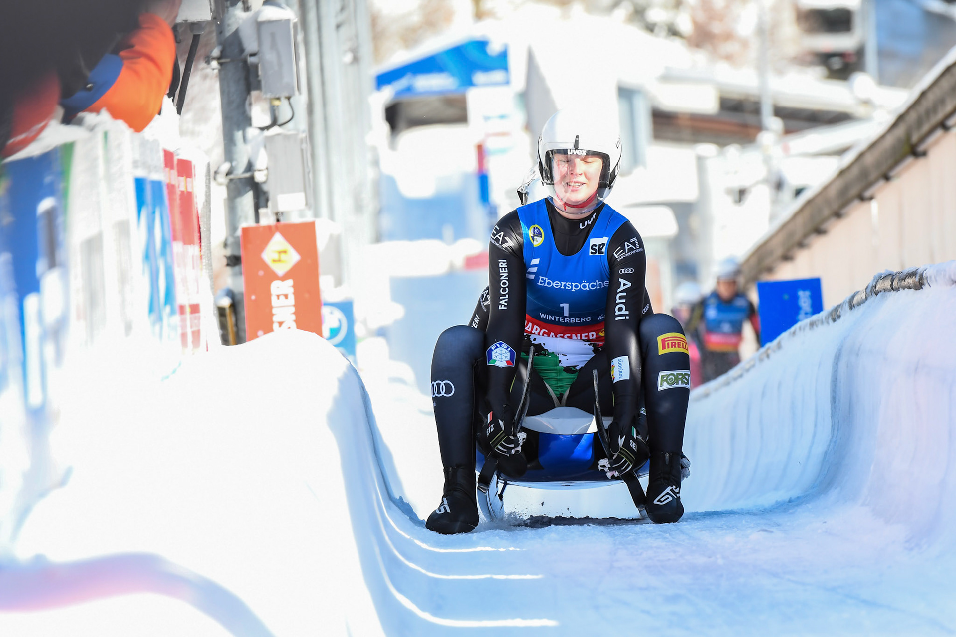 Nadia Falkensteiner, Annalena Huber, ITA; Eberspächer Luge World Cup; Veltins Eisarena Winterberg 25.02.2023