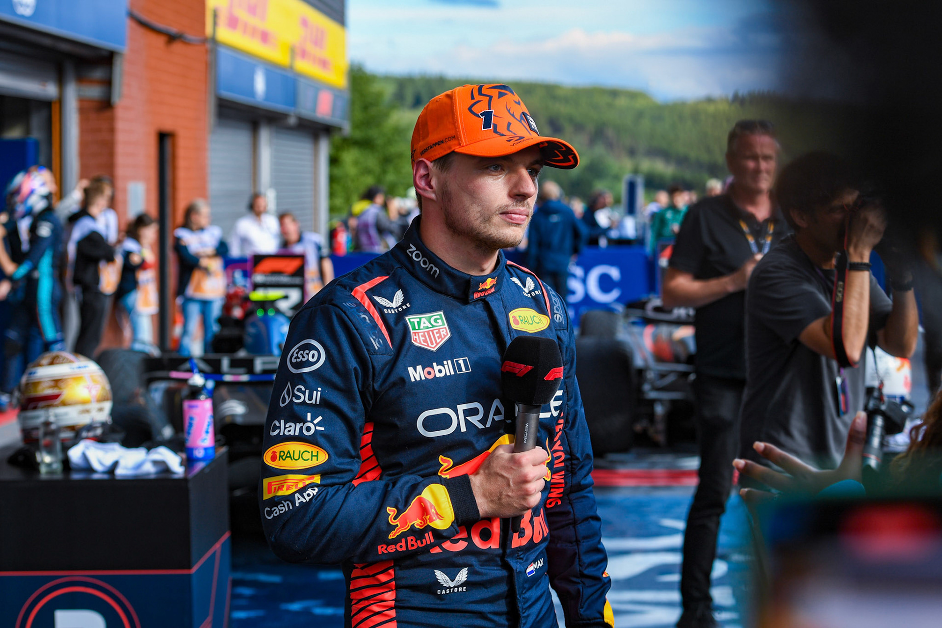 Max Verstappen (NED) Red Bull Racing im Interview;Formel 1 GP Spa Francorchamps/ Belgien. Samstag, 29.07.2023