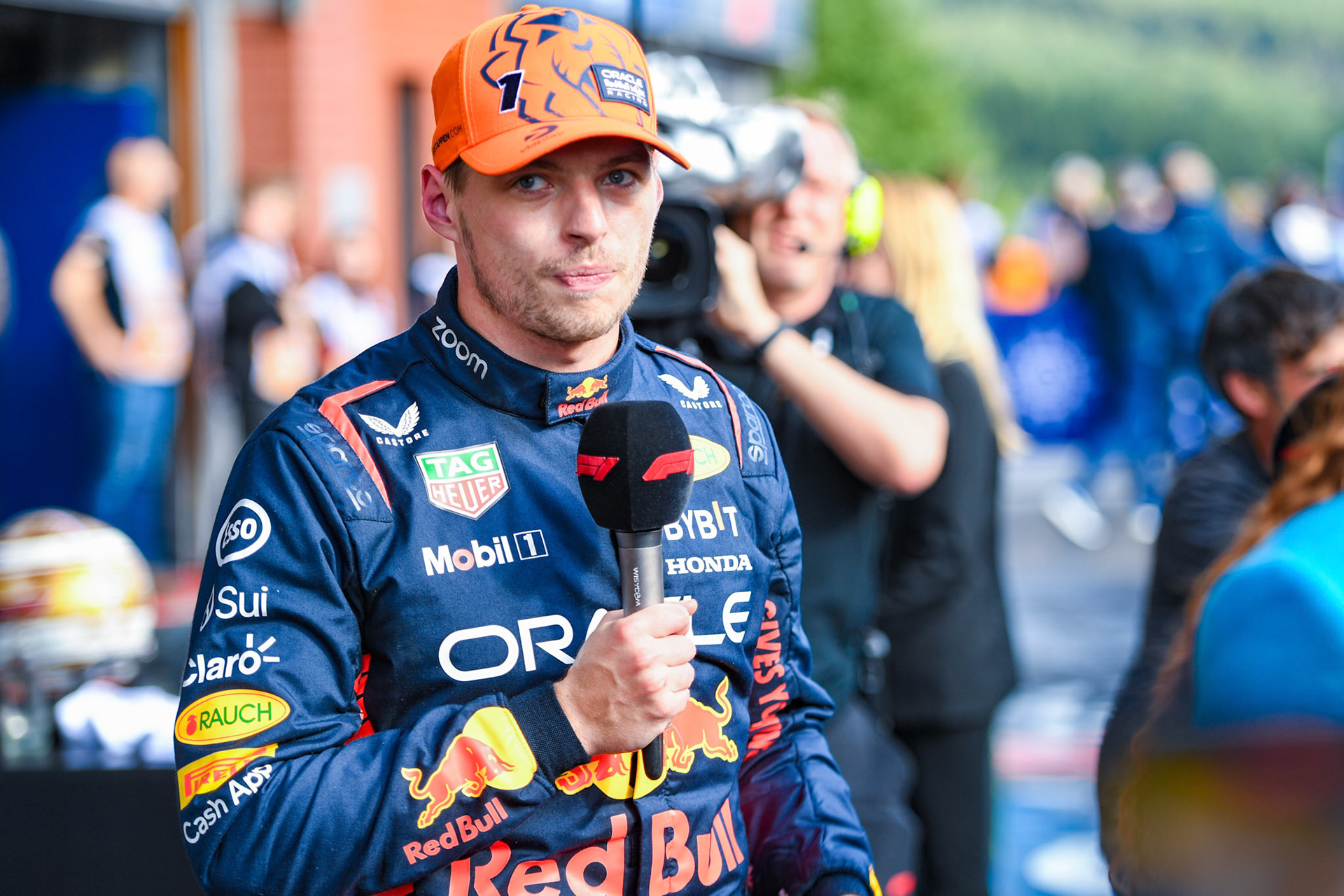 Max Verstappen (NED) Red Bull Racing im Interview;Formel 1 GP Spa Francorchamps/ Belgien. Samstag, 29.07.2023