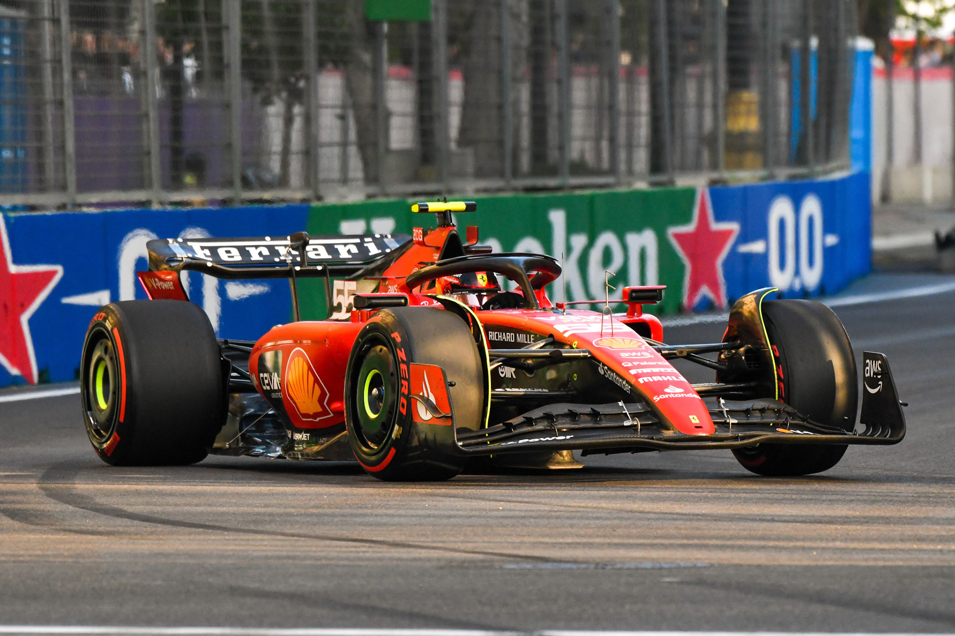Carlos Sainz (ESP) Scuderia Ferrari; Formel 1 GP Baku Azerbaijan. Freitag 28.04.2023