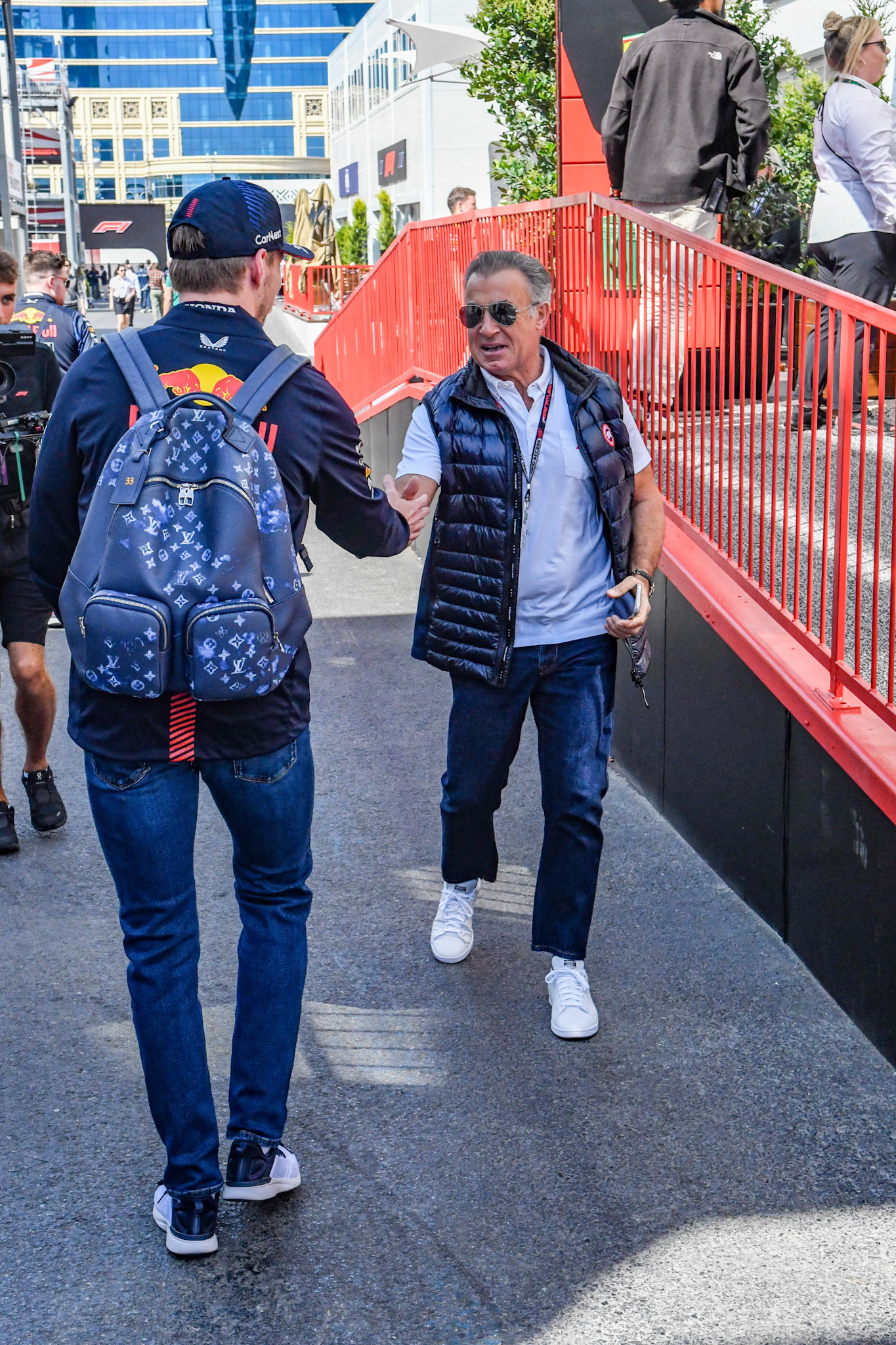 Max Verstappen und Jean Alesi; Formel 1 GP Baku Azerbaijan. Samstag 29.04.2023