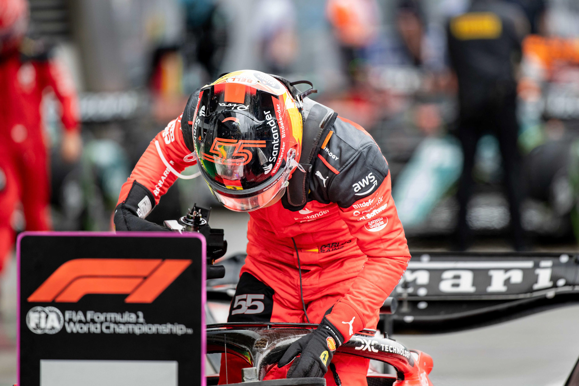 Carlos Sainz (ESP) Scuderia Ferrari; Formel 1 GP Austria / Österreich. Samstag, 01.07.2023