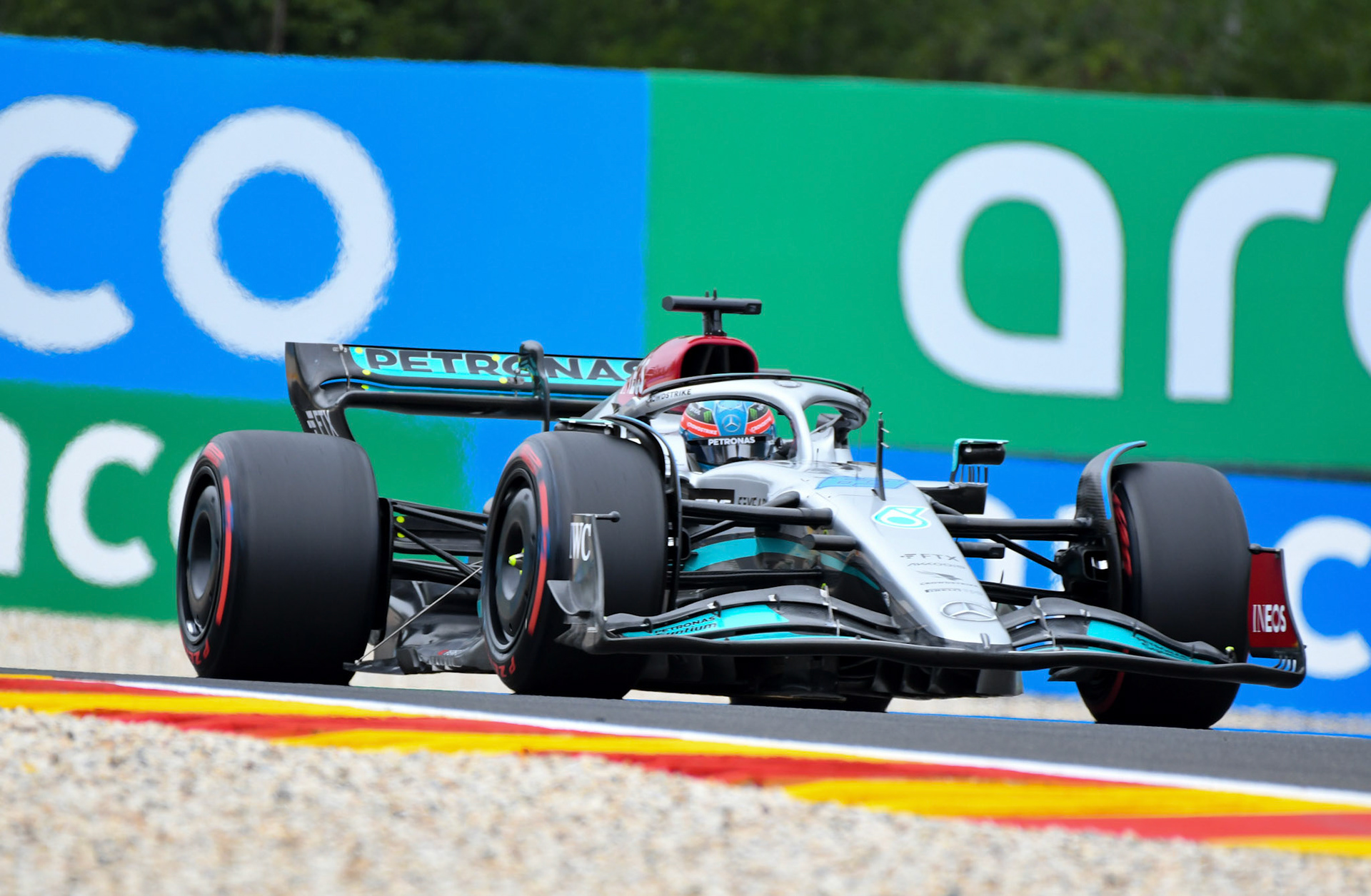 George Russell (GBR) Merceds AMG Petronas F1 Team; Formel 1 GP Belgien. Freitag, 26.08.2022