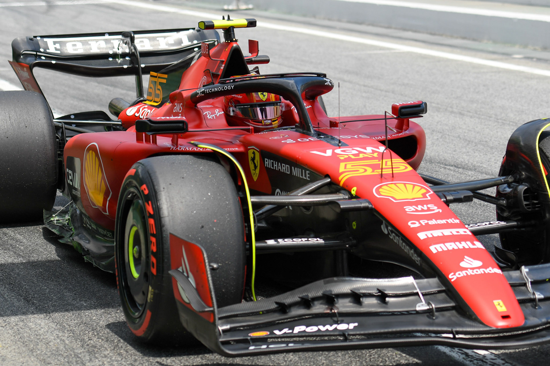 Carlos Sainz (ESP) Scuderia Ferrari; Formel 1 GP Barcelona. Freitag 02.06.2023