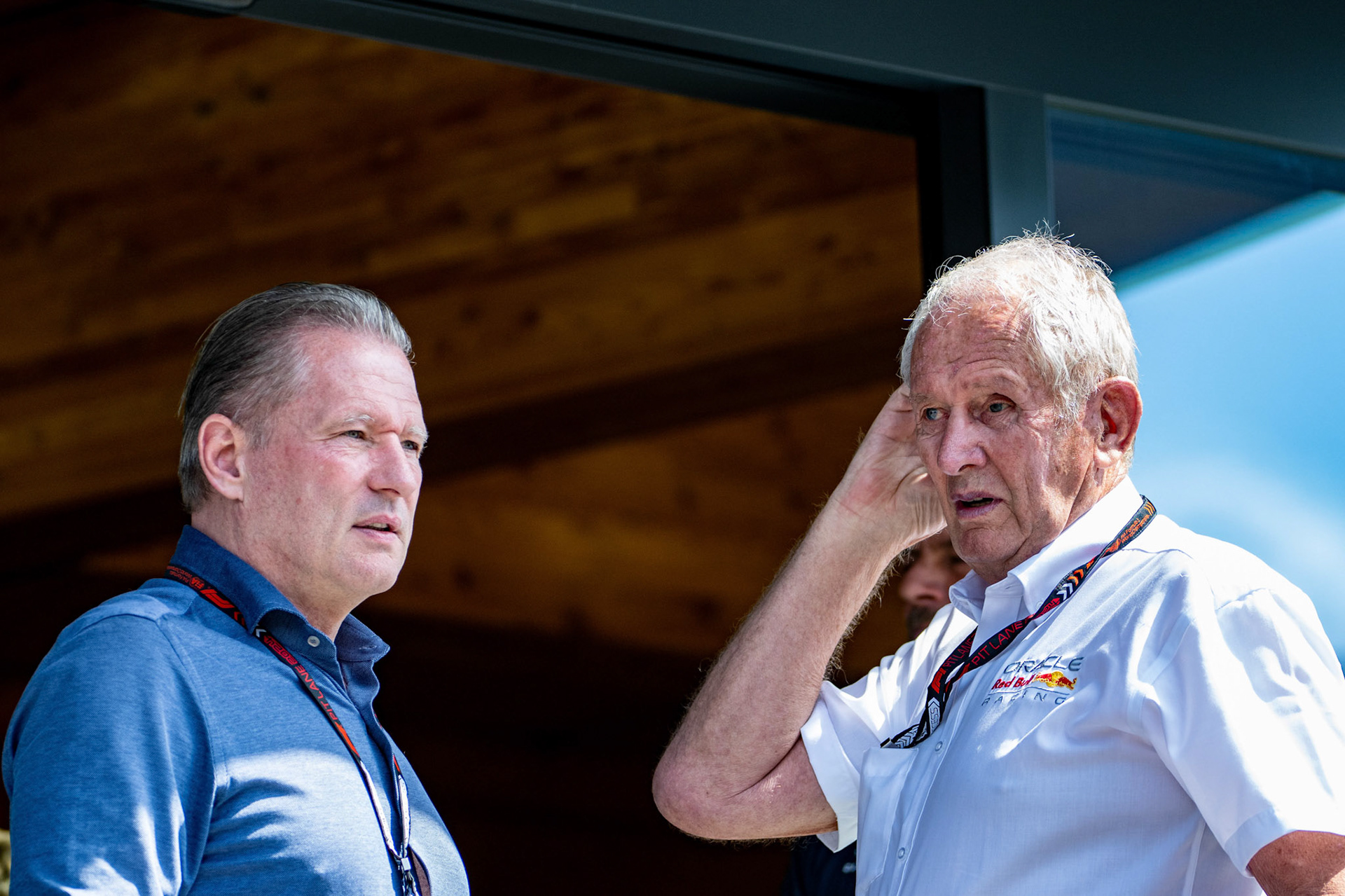 Dr Helmut Marko, Red Bull Motorsportkonsulent, Oracle Red Bull Racing und Jos Verstappen;Formel 1 GP Austria / Österreich. Samstag, 29.06.2024