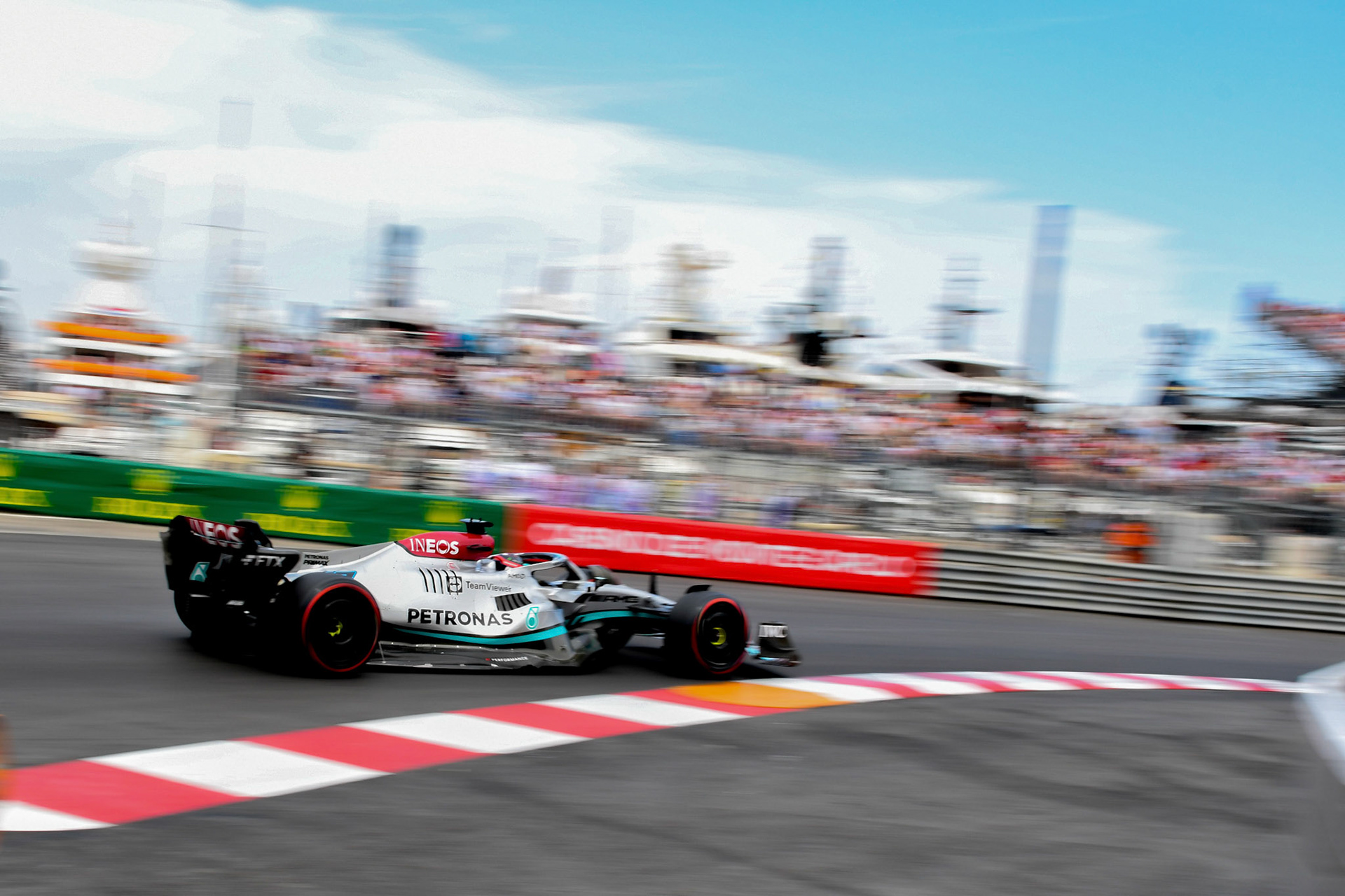George Russell (GBR) Merceds AMG Petronas F1 Team; Formel 1 Monaco am 28.05.2022