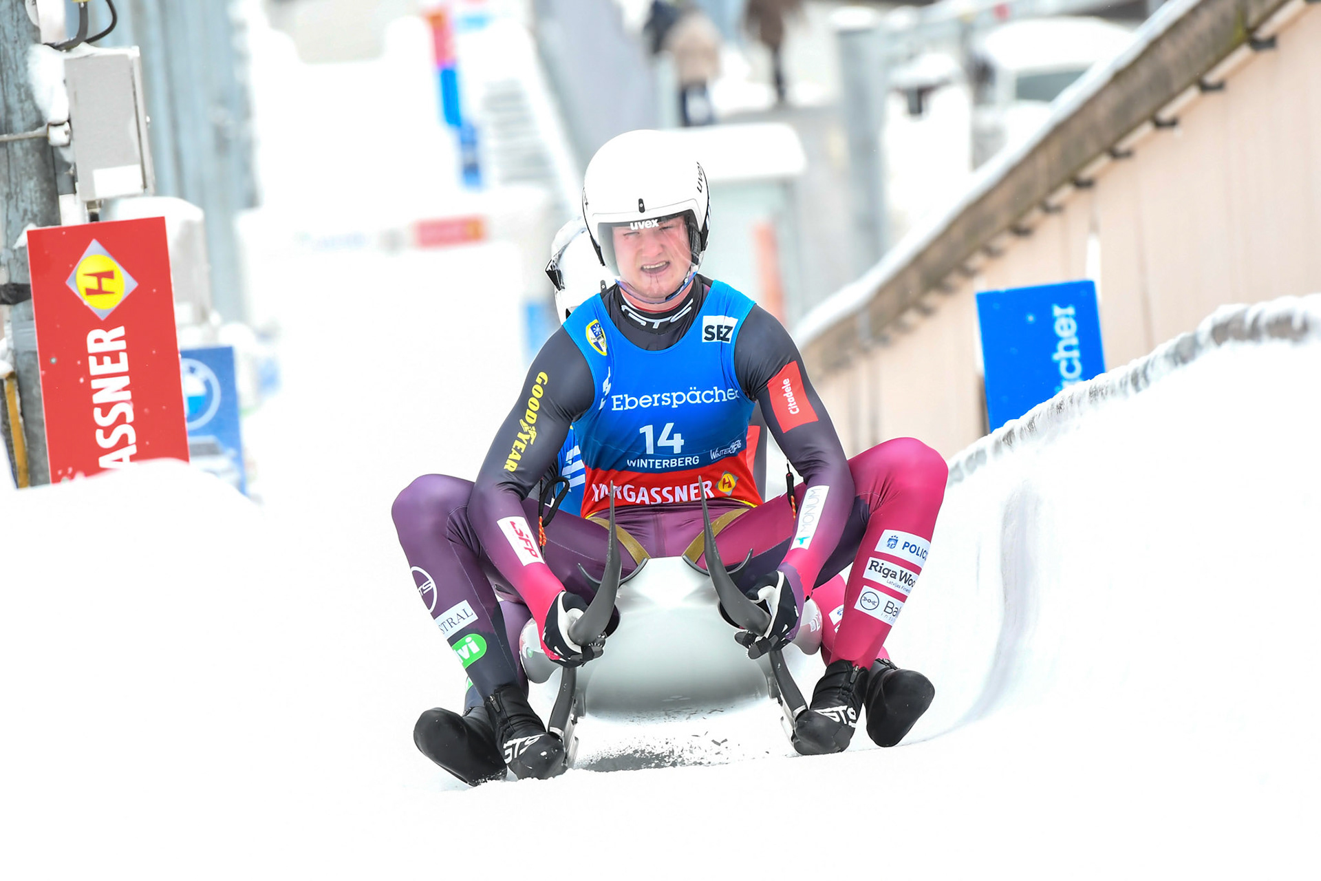 Martins Bots, Roberts Plume, LAT; Eberspächer Luge World Cup; Veltins Eisarena Winterberg 25.02.2023
