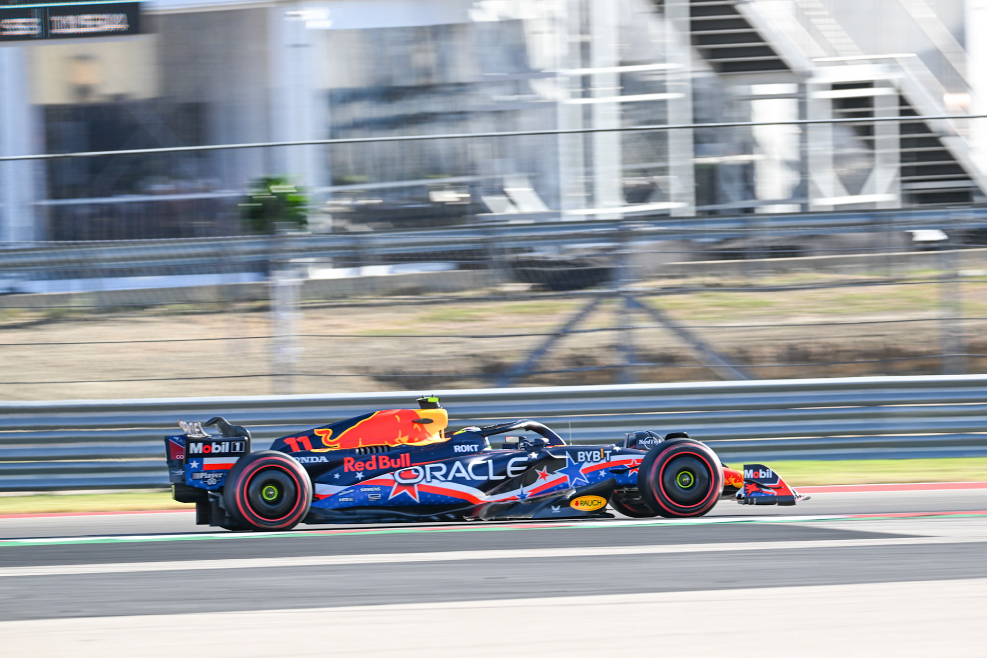 Sergio Perez (MEX) Red Bull Racing; Formel 1 GP USA Austin Texas. Samstag 21.10.2023