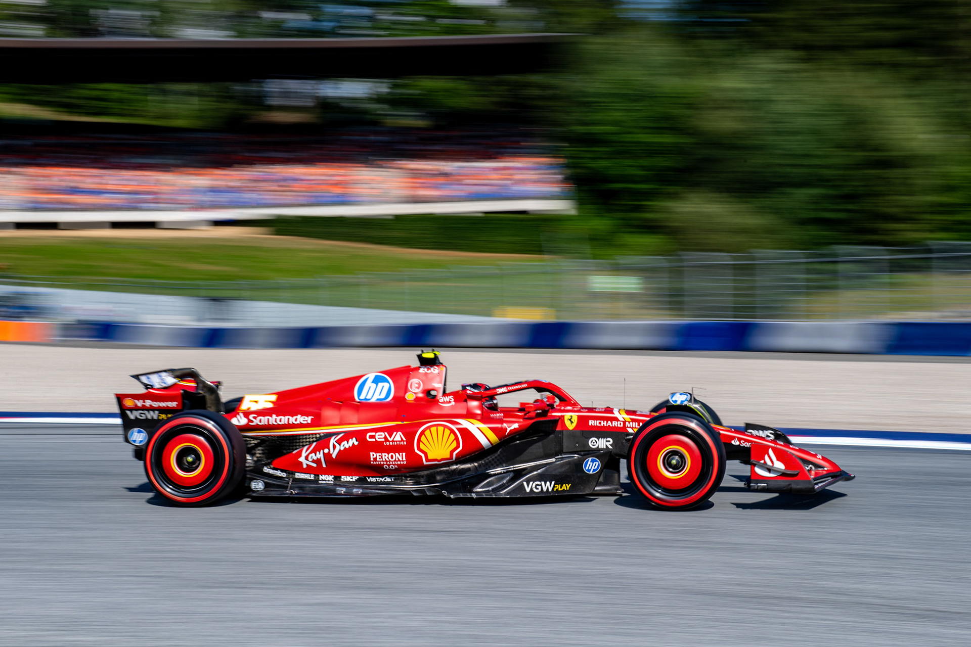 Carlos Sainz #55, Scuderia Ferrari;Formel 1 GP Austria / Österreich. Freitag, 28.06.2024