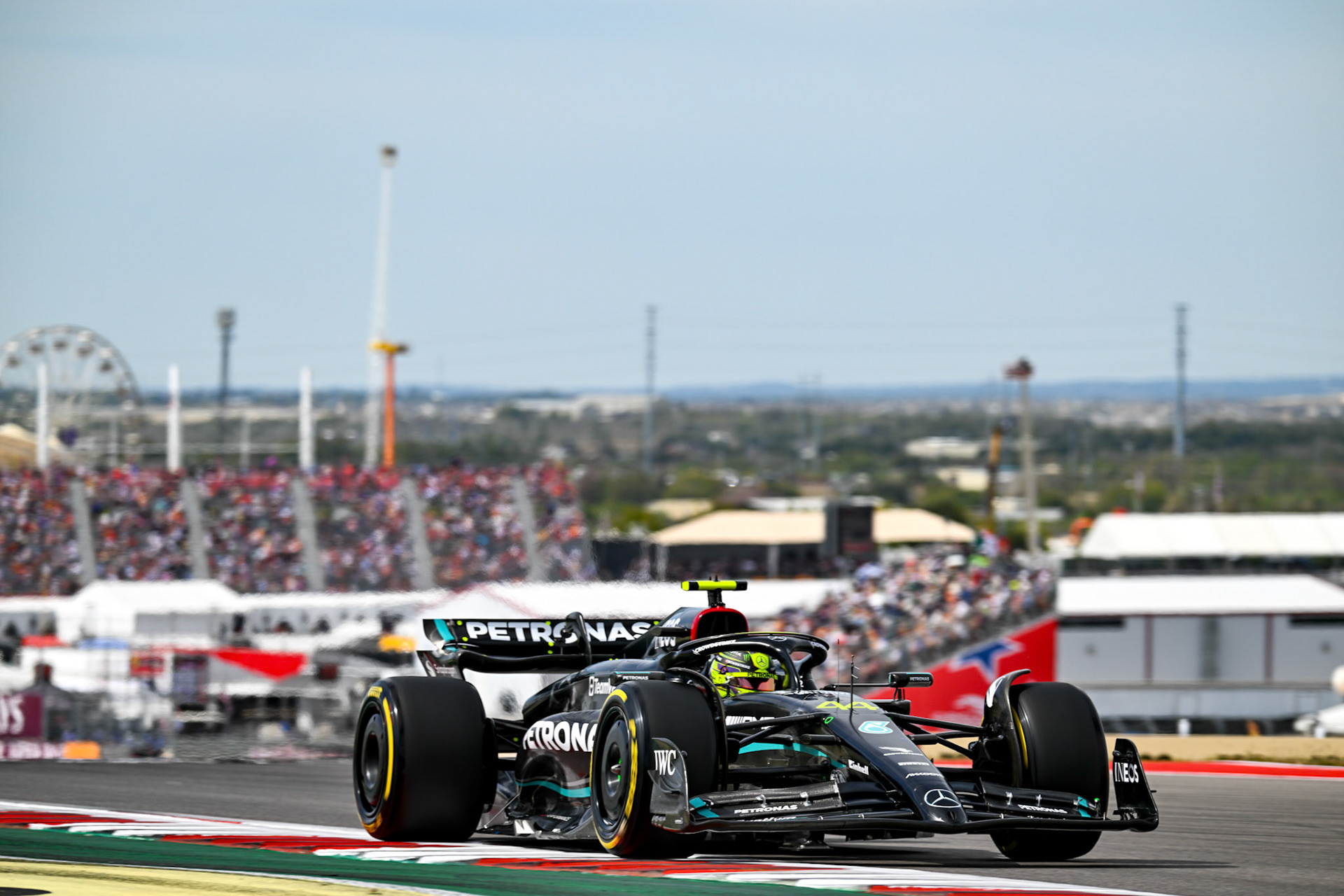 Lewis Hamilton (GBR) Mercedes AMG F1 Team; Formel 1 GP USA Austin Texas. Samstag 21.10.2023