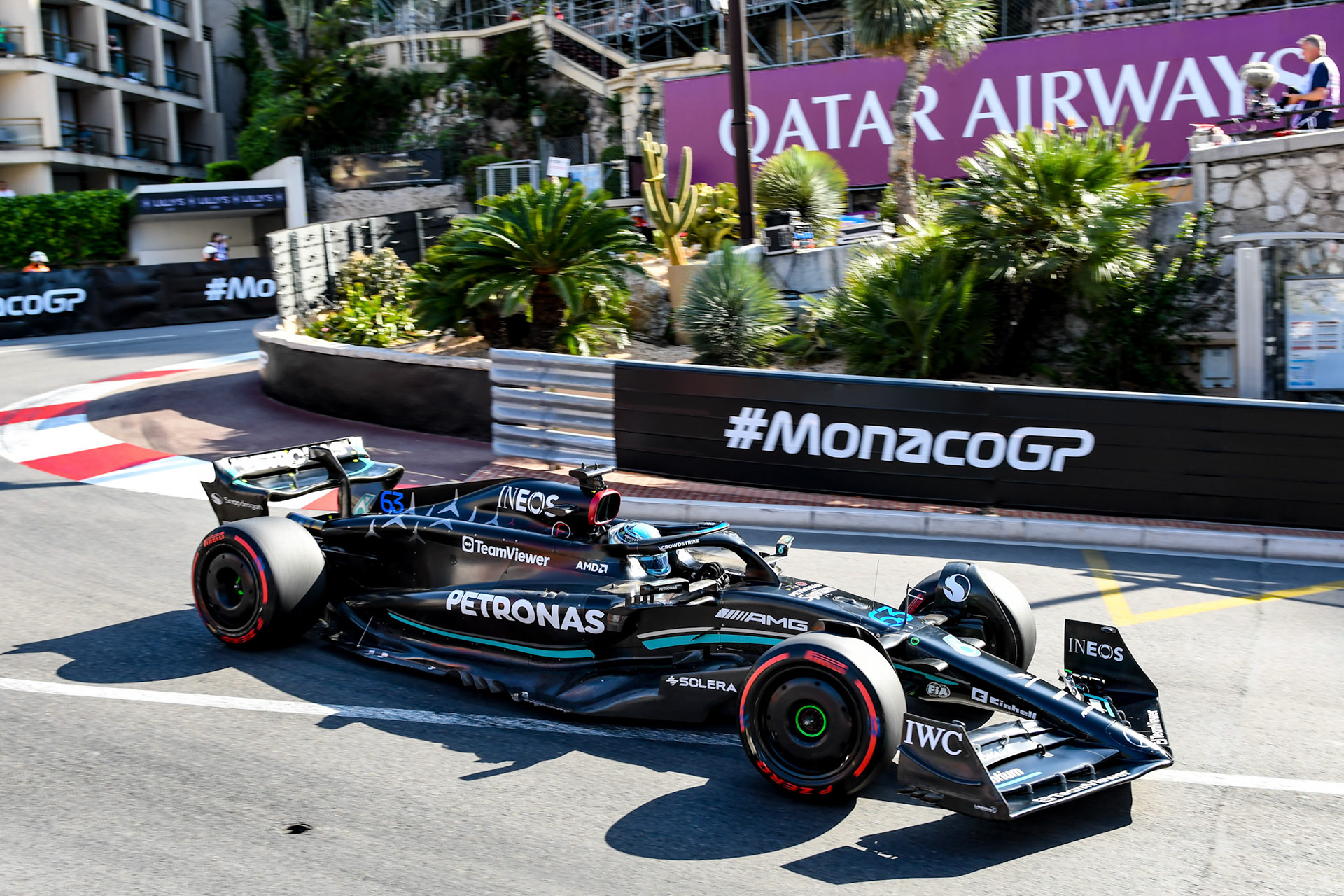 George Russell (GBR) Mercedes AMG F1 Team; Formel 1 GP Monaco. Freitag 26.05.2023