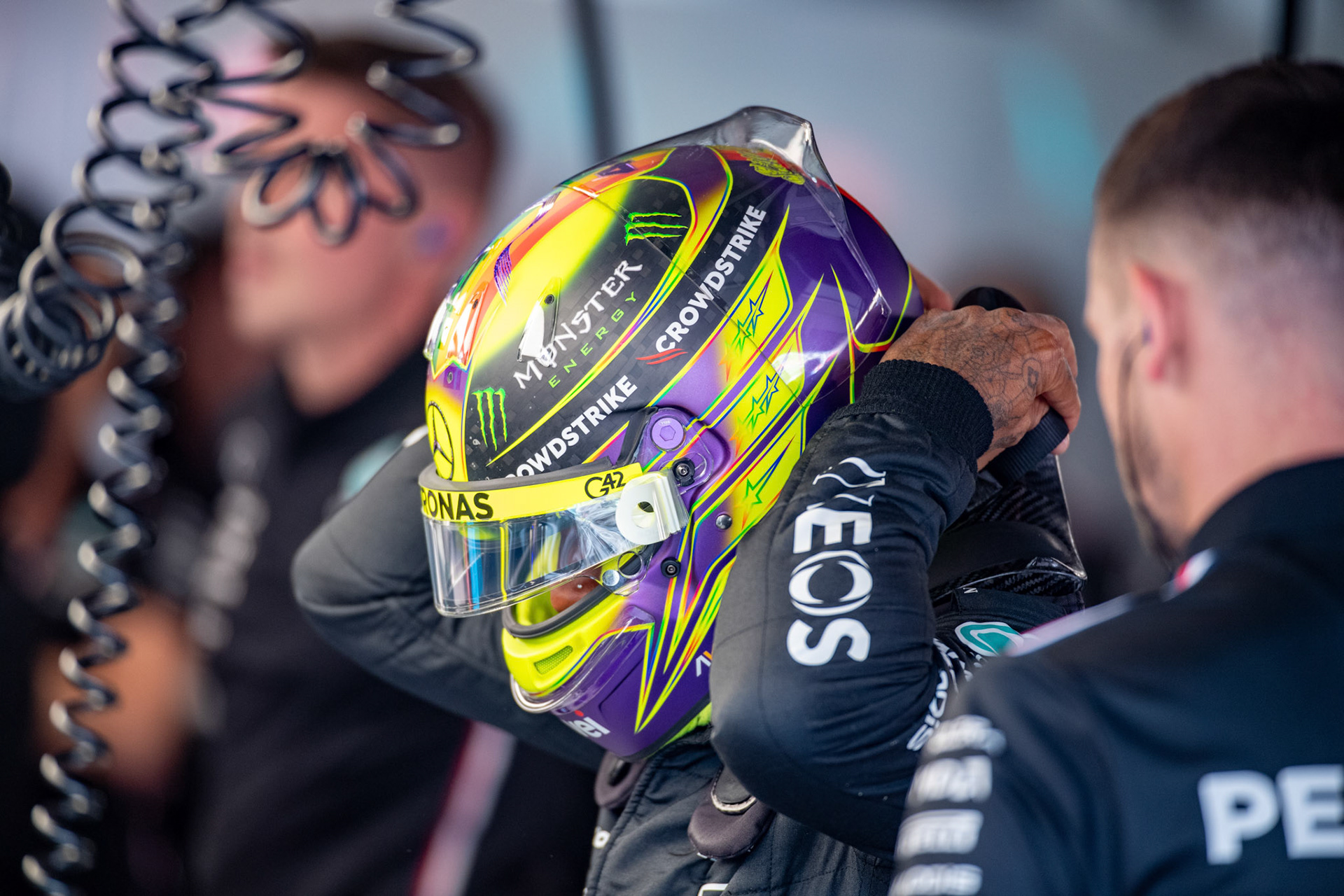 Lewis Hamilton (GBR) Mercedes AMG F1 Team; Formel 1 GP Holland / Zandvoort. Samstag, 26.08.2023