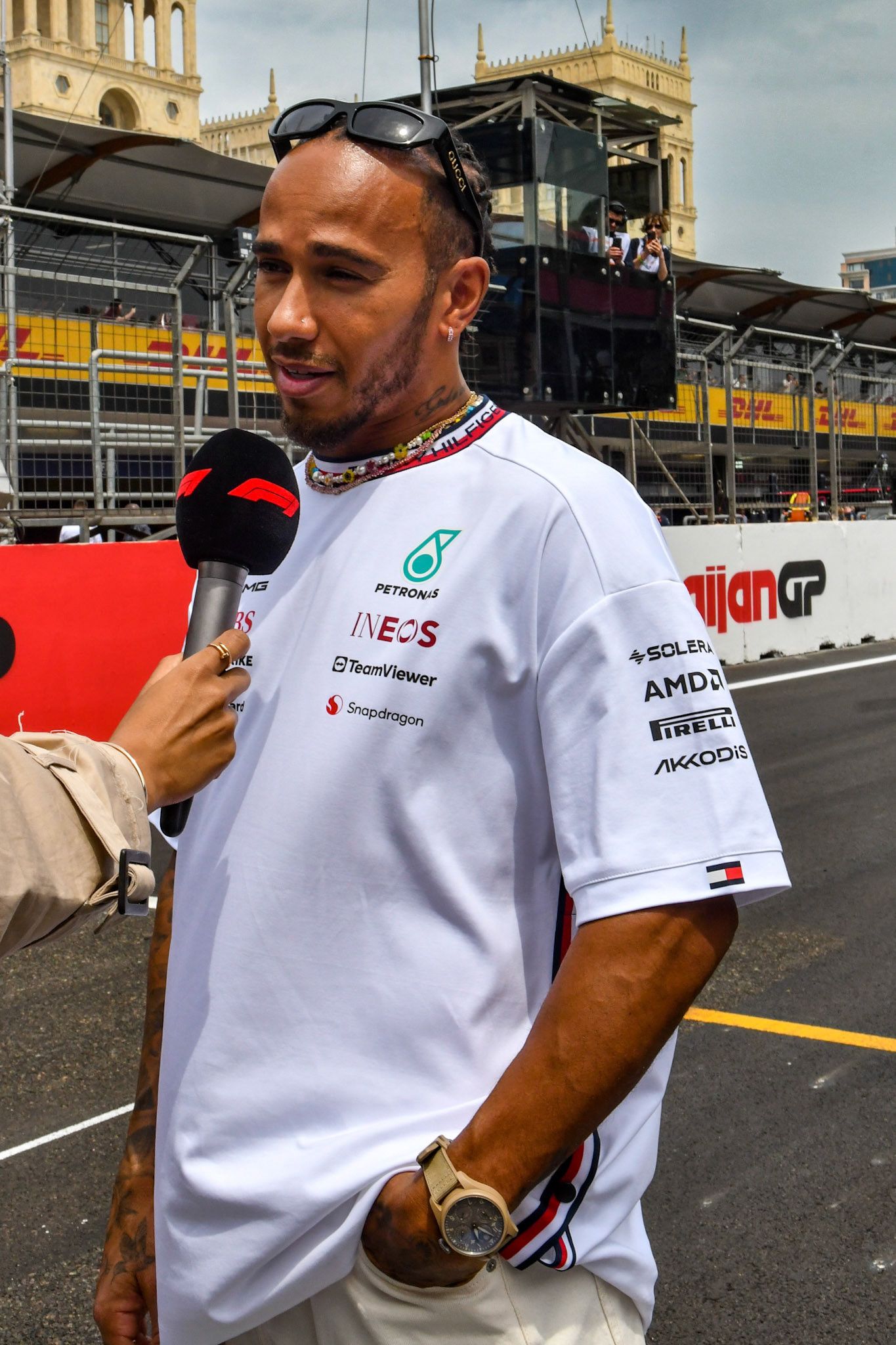 Lewis Hamilton (GBR) Mercedes AMG F1 Team; Formel 1 GP Baku Azerbaijan. Sonntag 30.04.2023